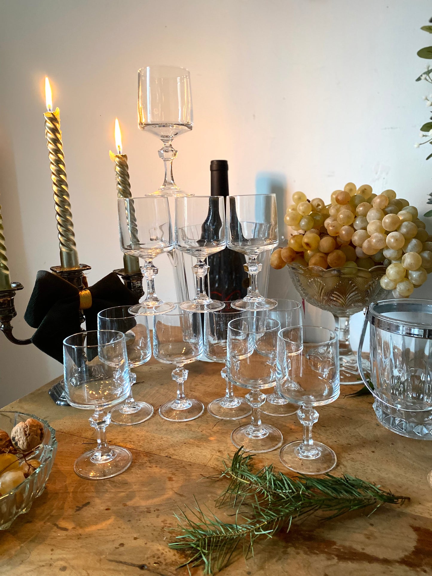 Service de verres en cristal ancien