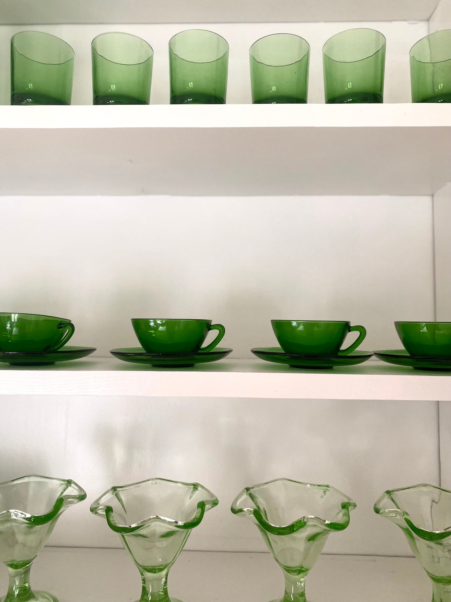 Tasses à café en verre vintage