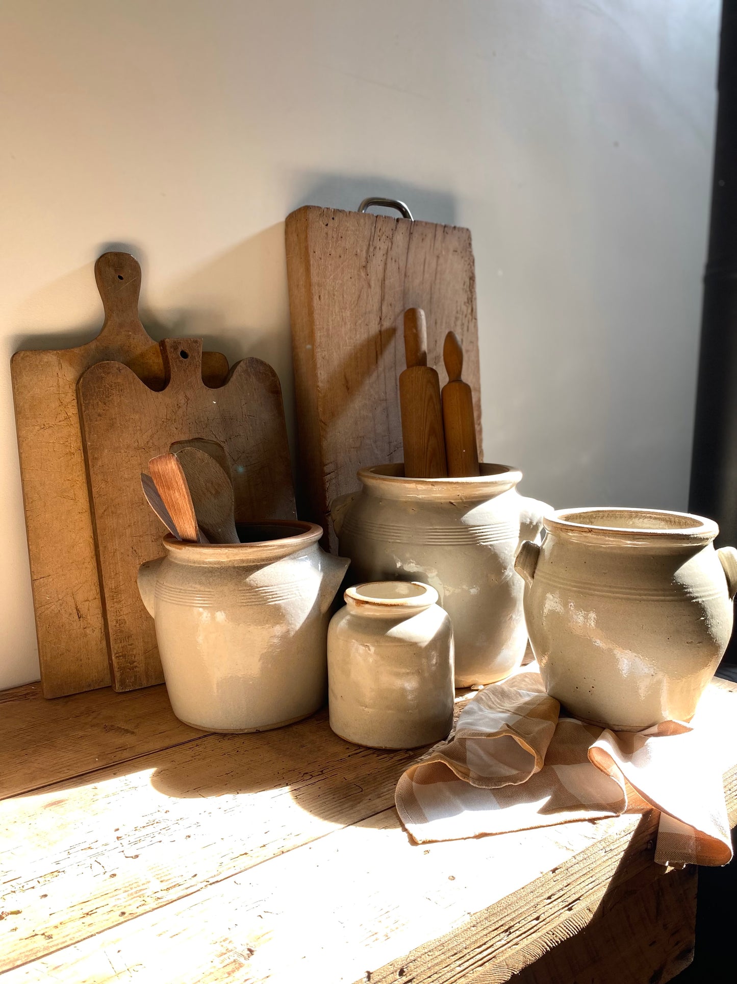 Pot en grès gris clair