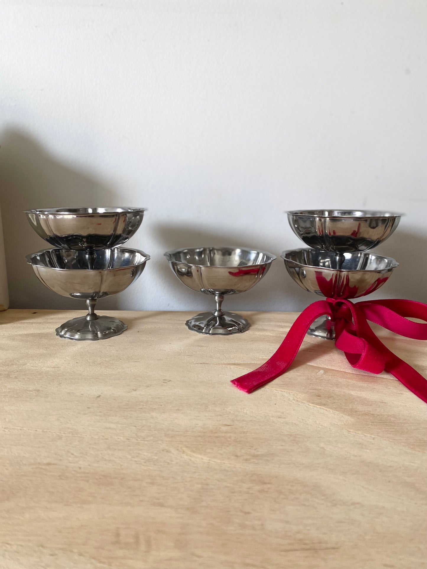Coupes à glace vintage en inox