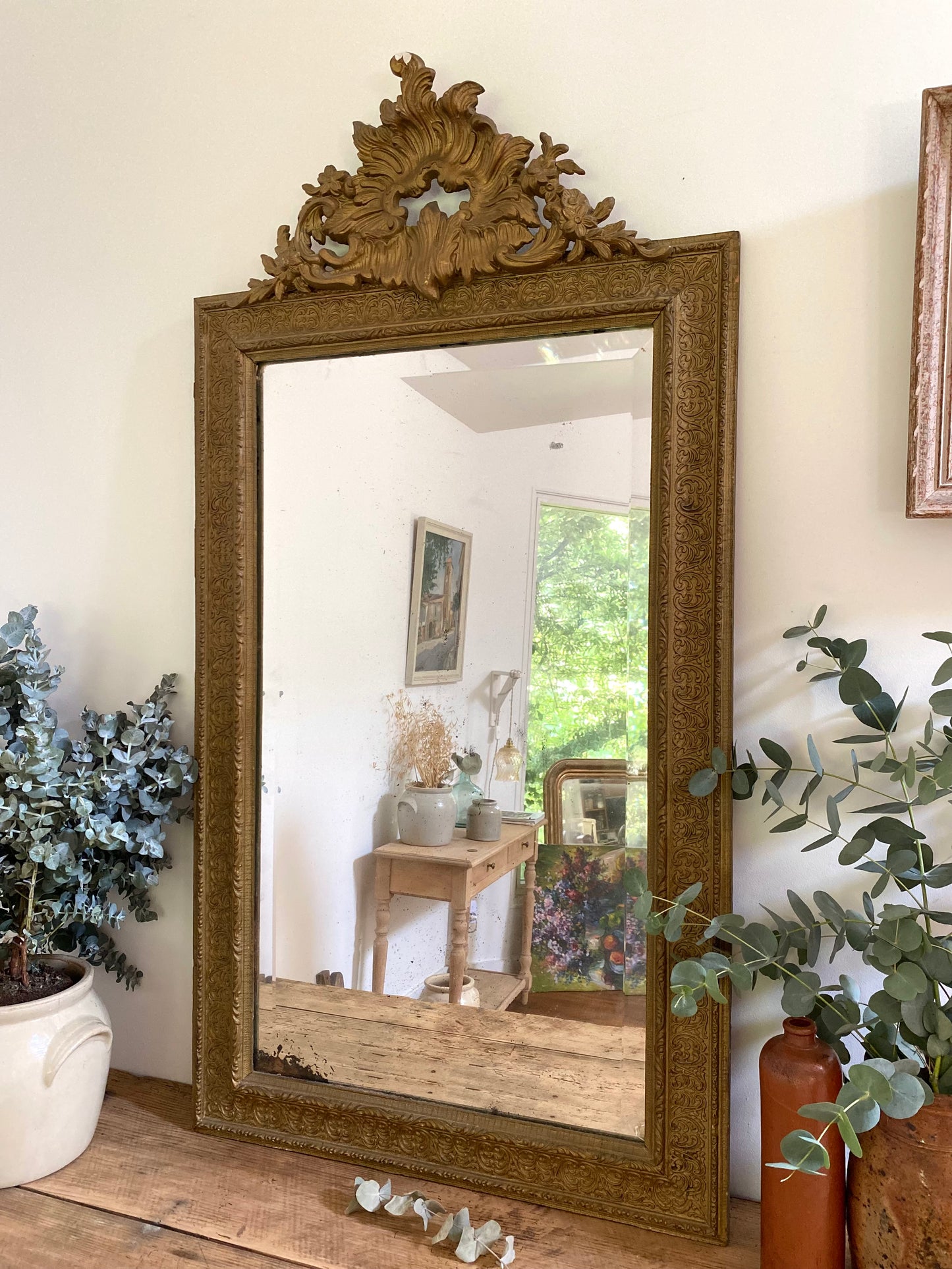 Grand miroir ancien baroque