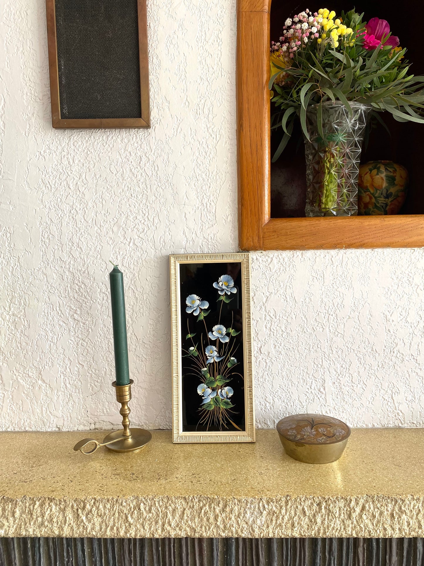 Peinture sur verre vintage