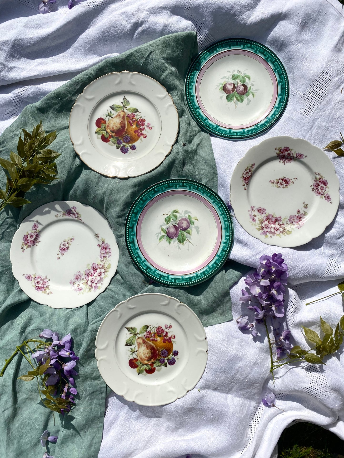Assiettes à Dessert en faïence début XXe siècle