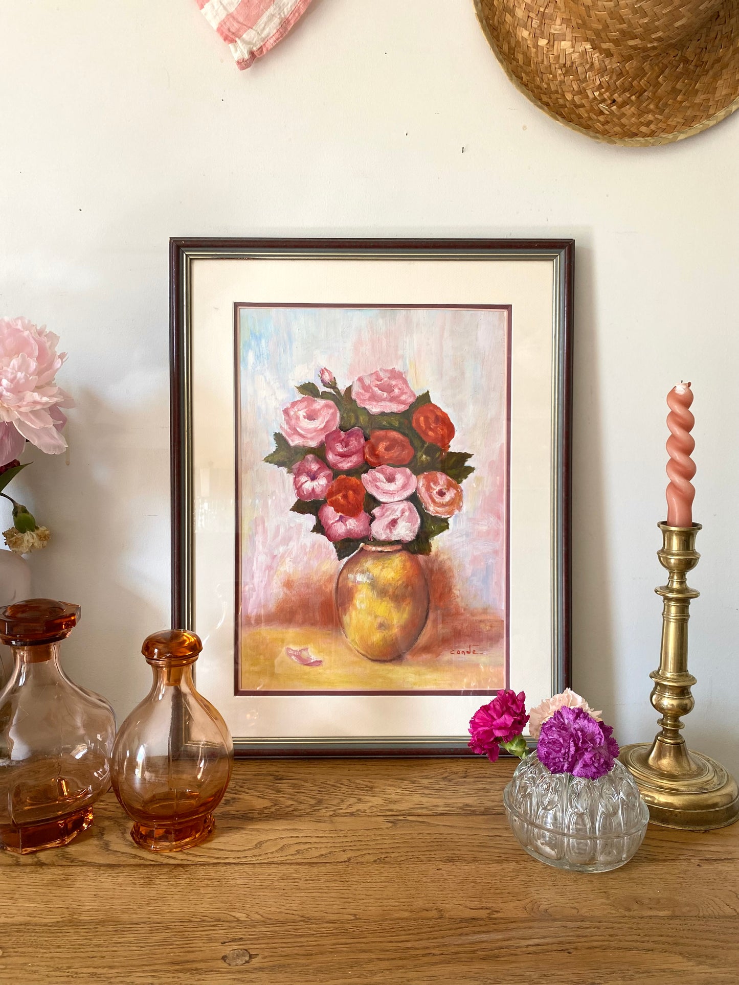 Peinture ancienne encadrée