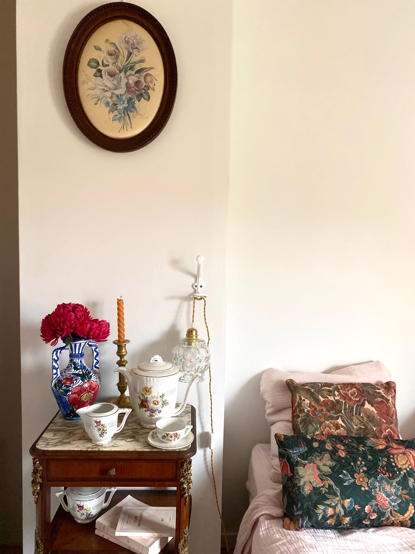 Tableau ovale ancien