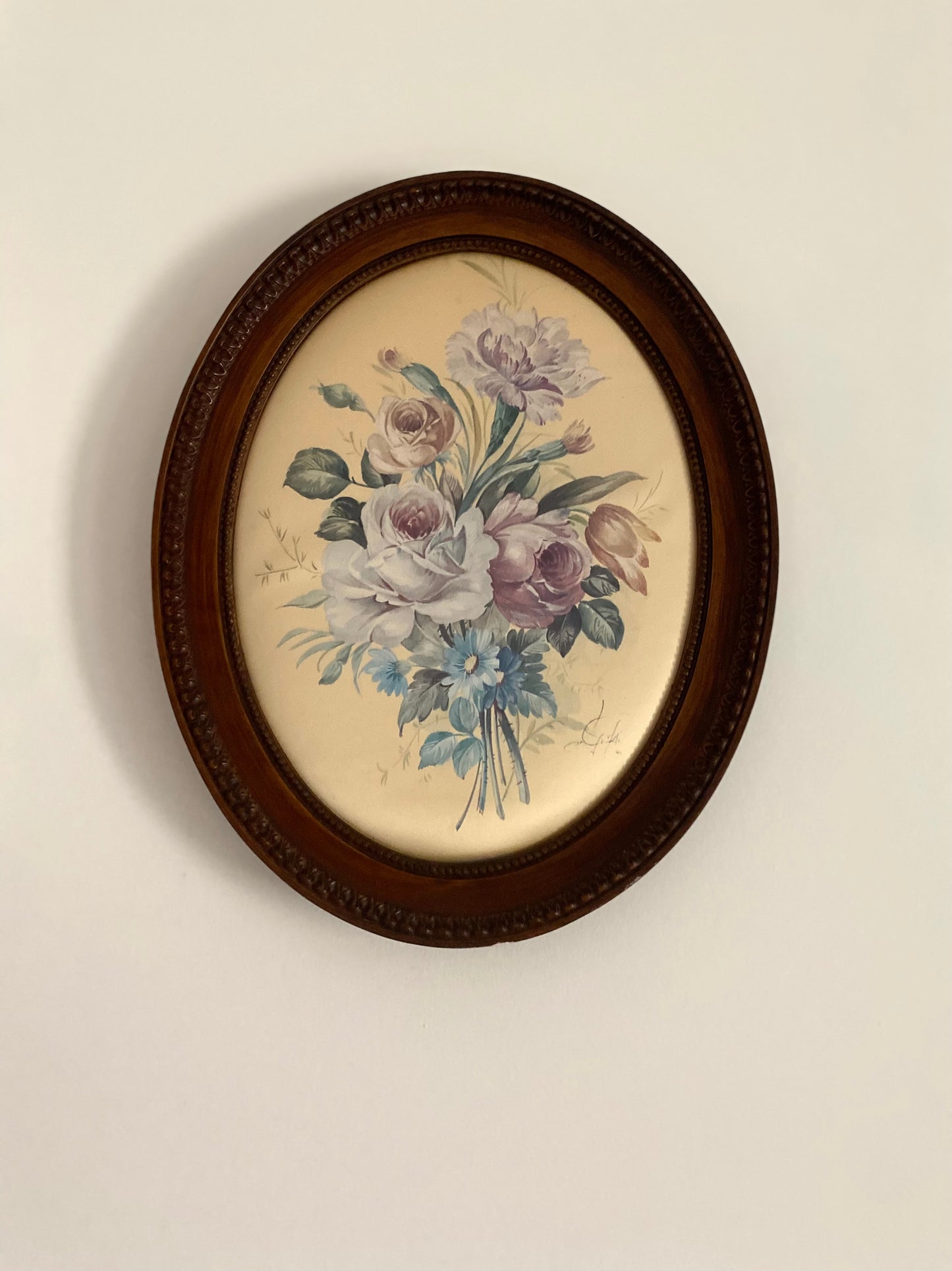 Tableau ovale ancien