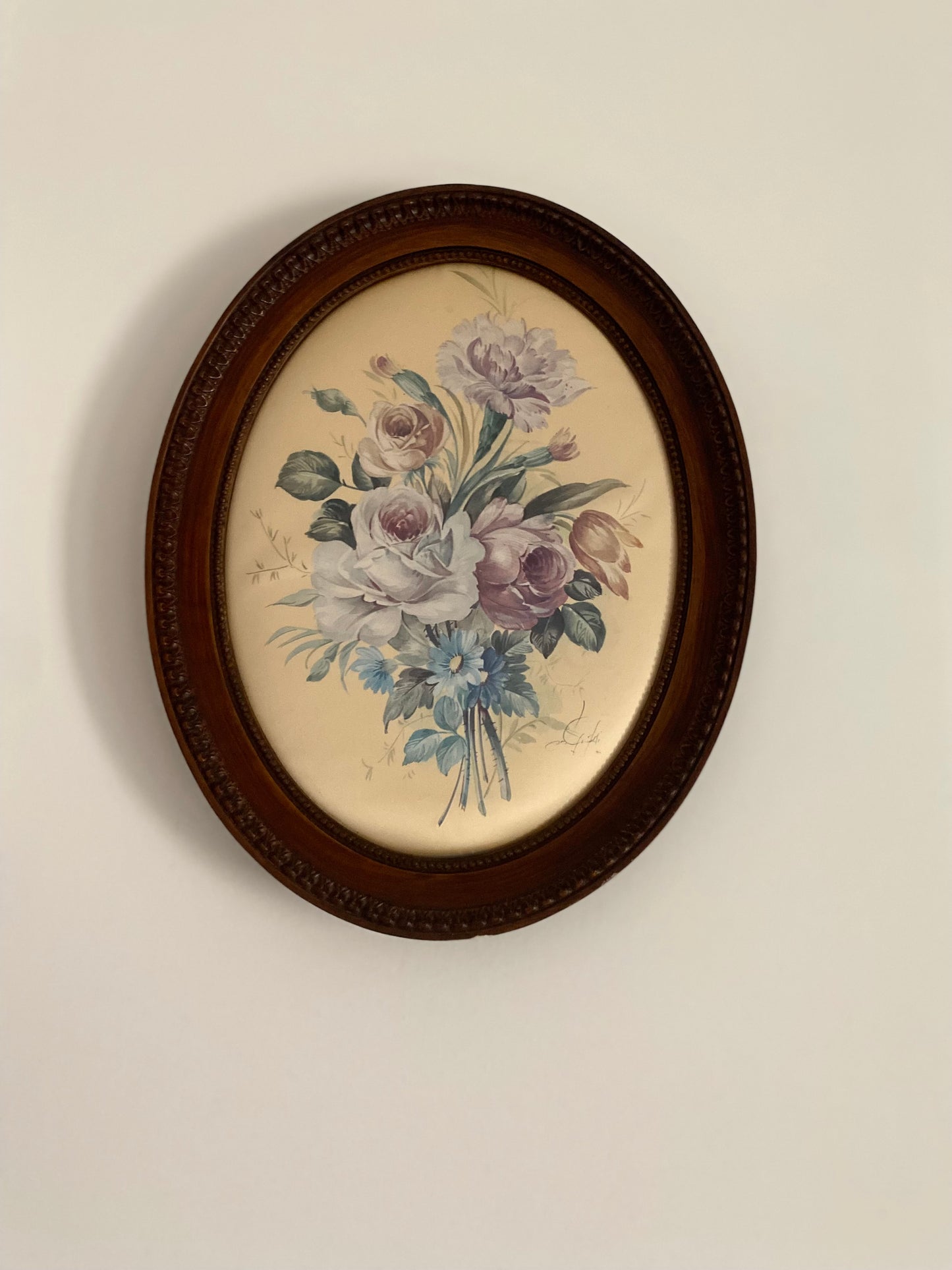 Tableau ovale ancien