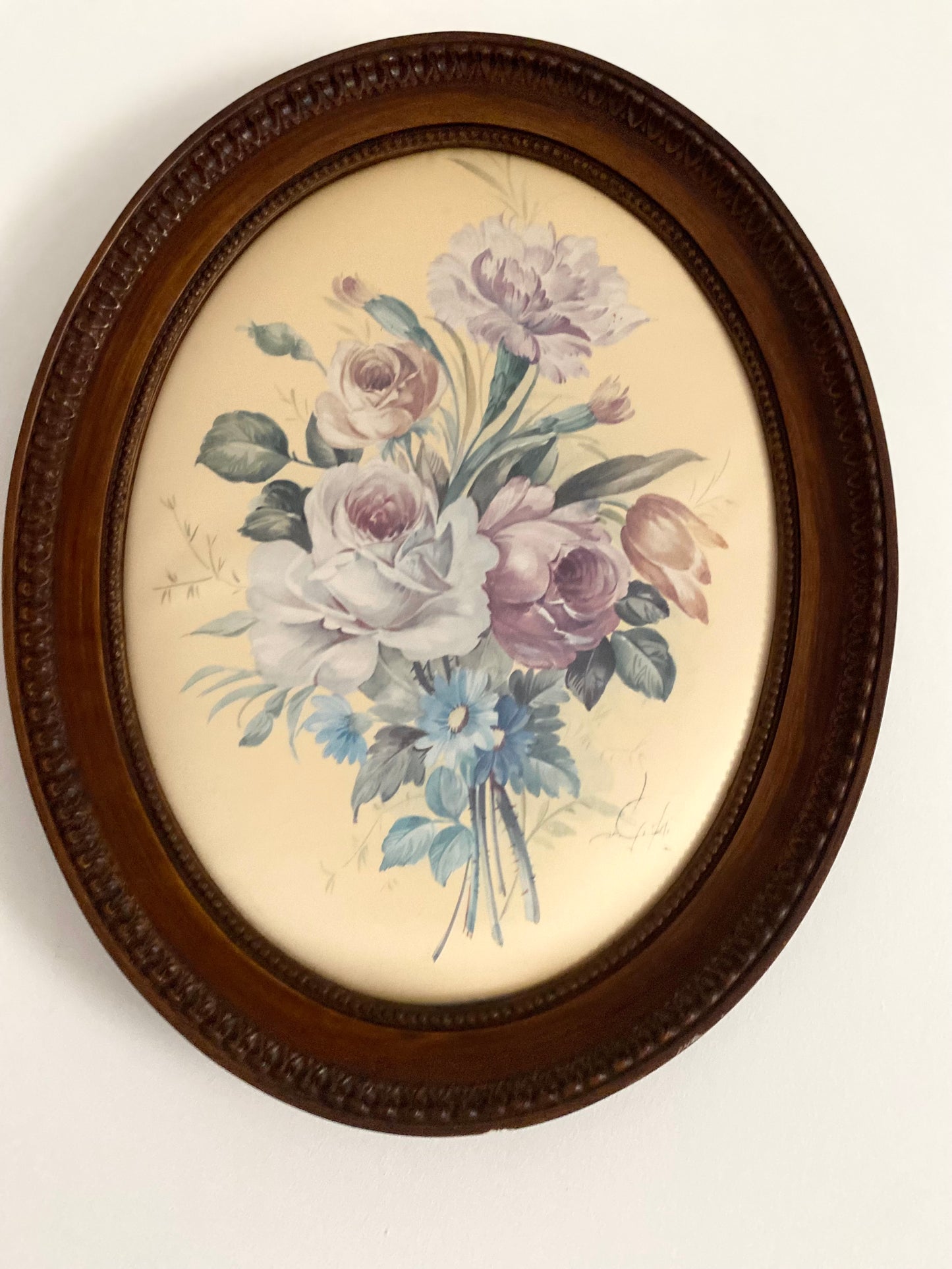 Tableau ovale ancien