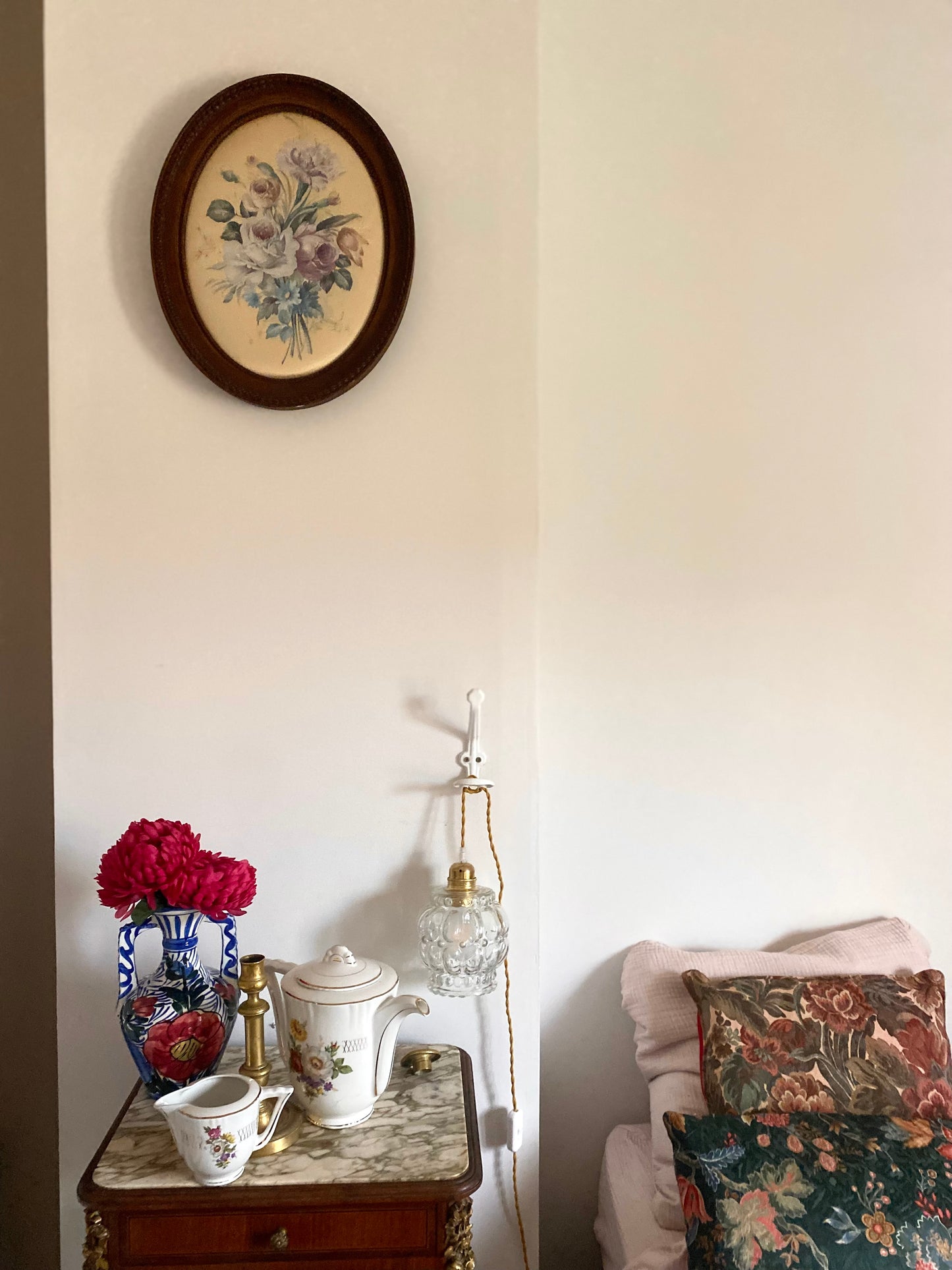 Tableau ovale ancien