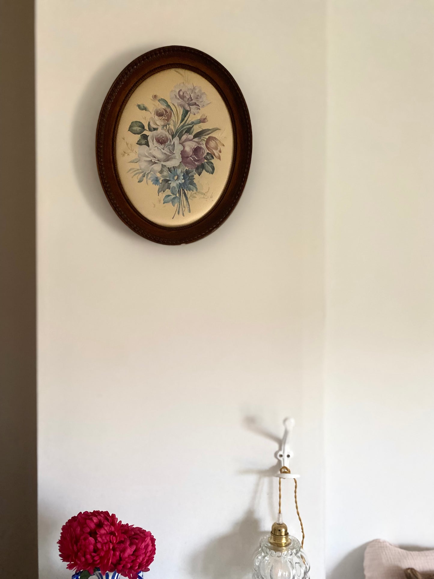 Tableau ovale ancien