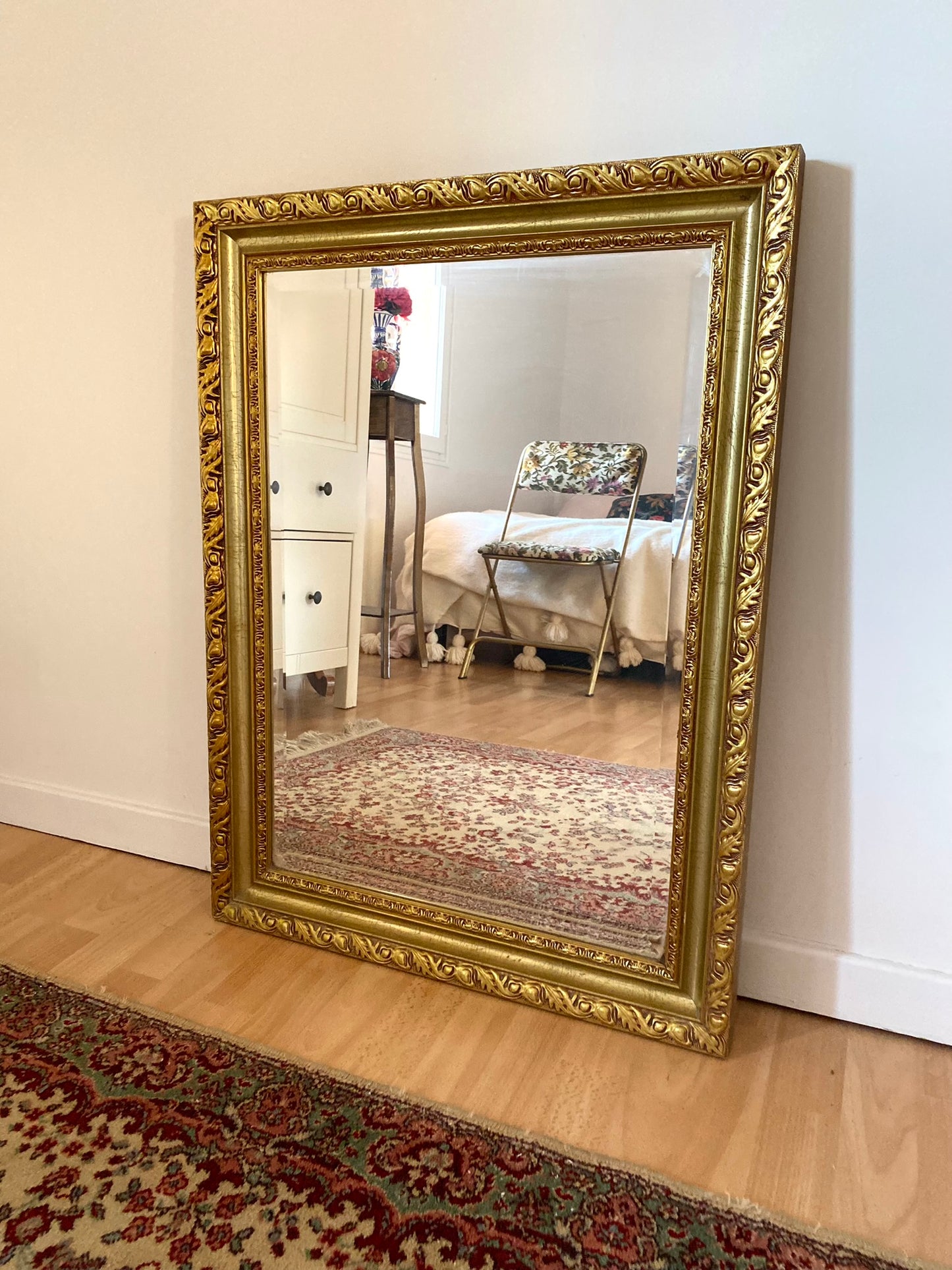 Grand miroir ancien biseauté