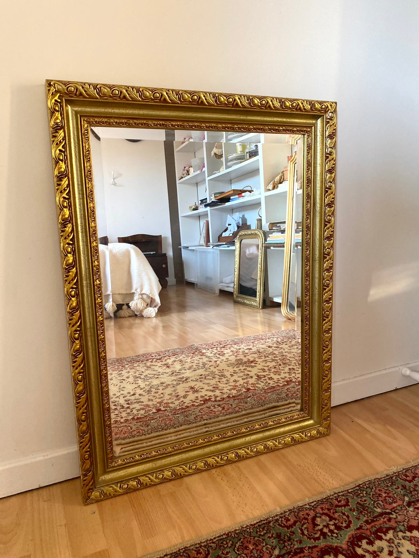 Grand miroir ancien biseauté