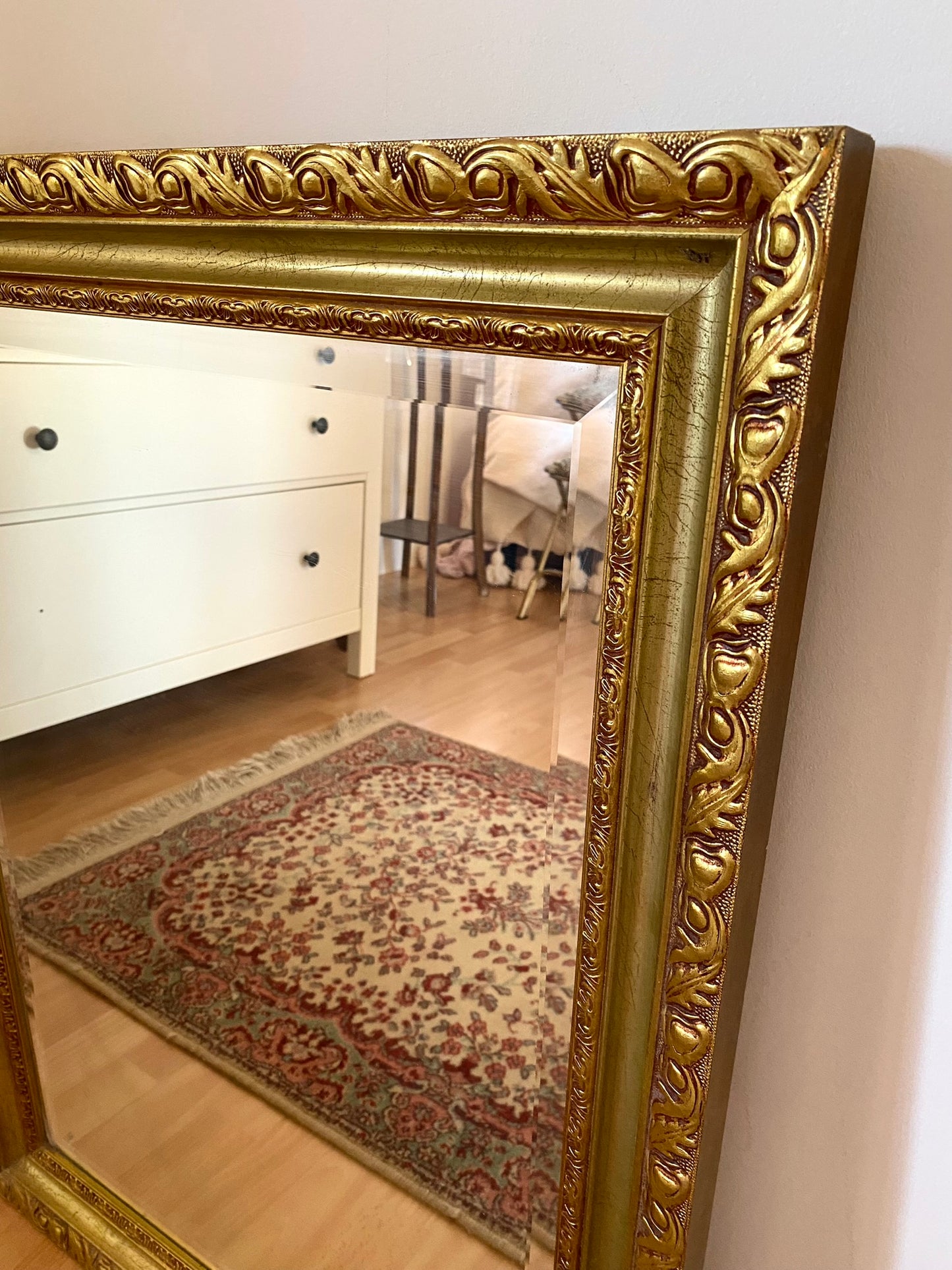 Grand miroir ancien biseauté