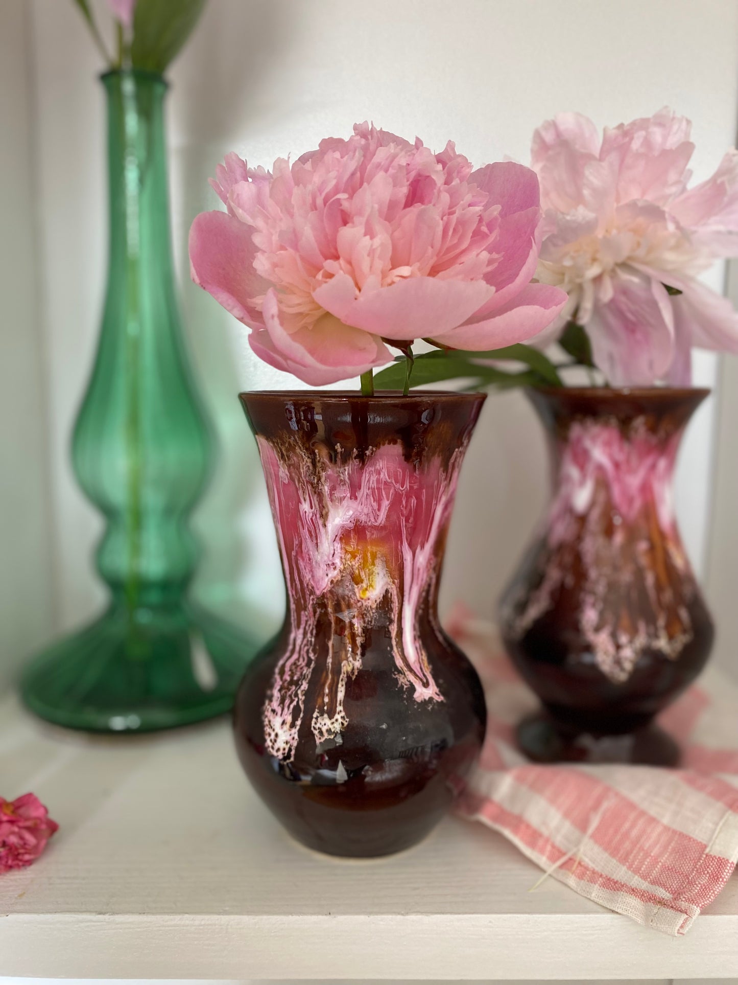 Duo de vases en céramique ancienne Vallauris