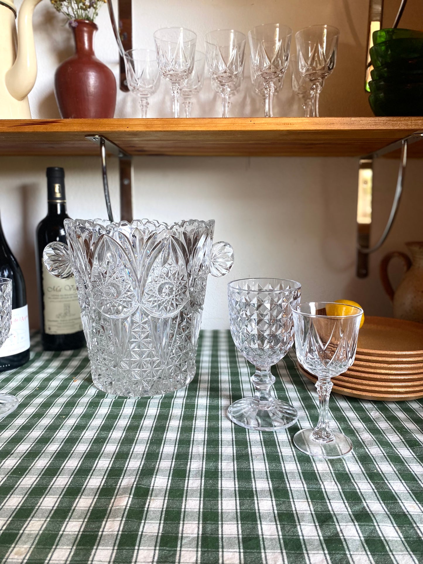 Seau à champagne en cristal
