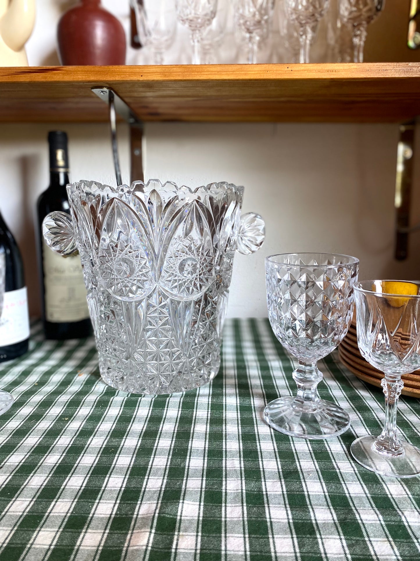 Seau à champagne en cristal