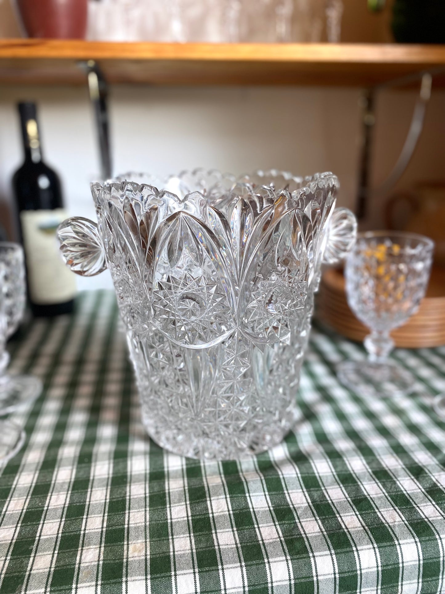 Seau à champagne en cristal