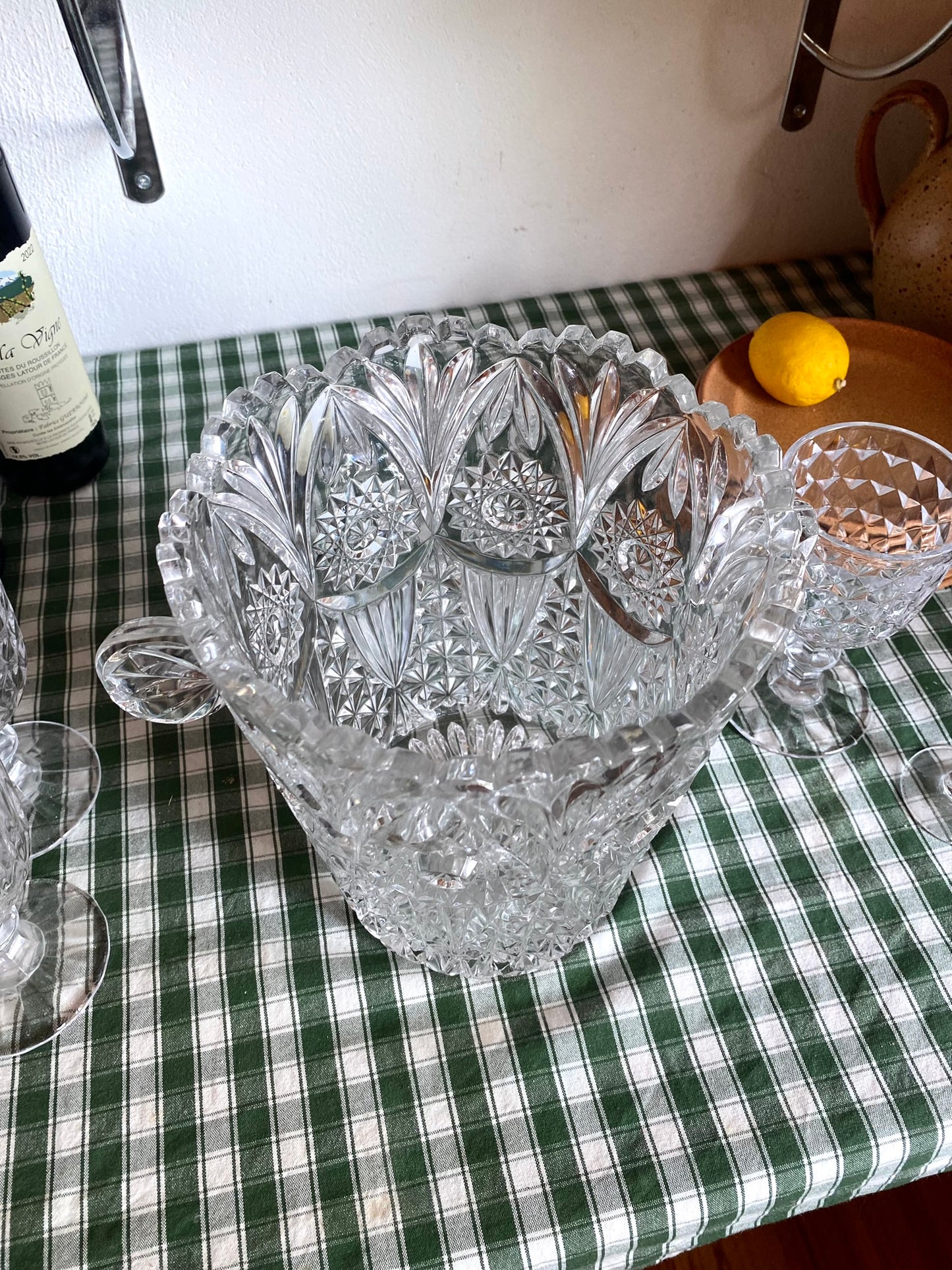 Seau à champagne en cristal