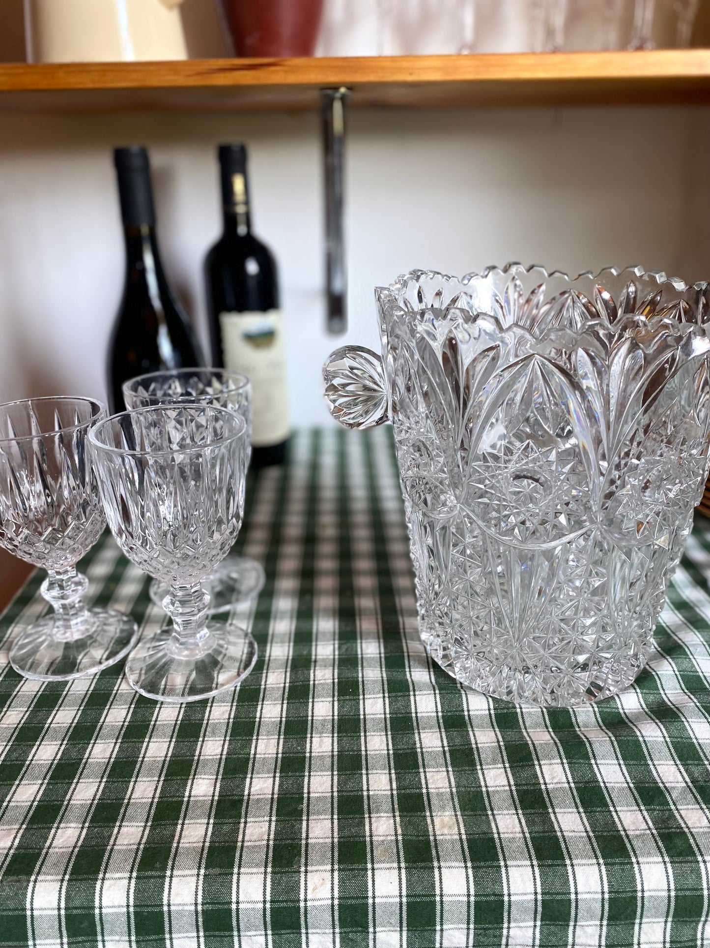 Seau à champagne en cristal