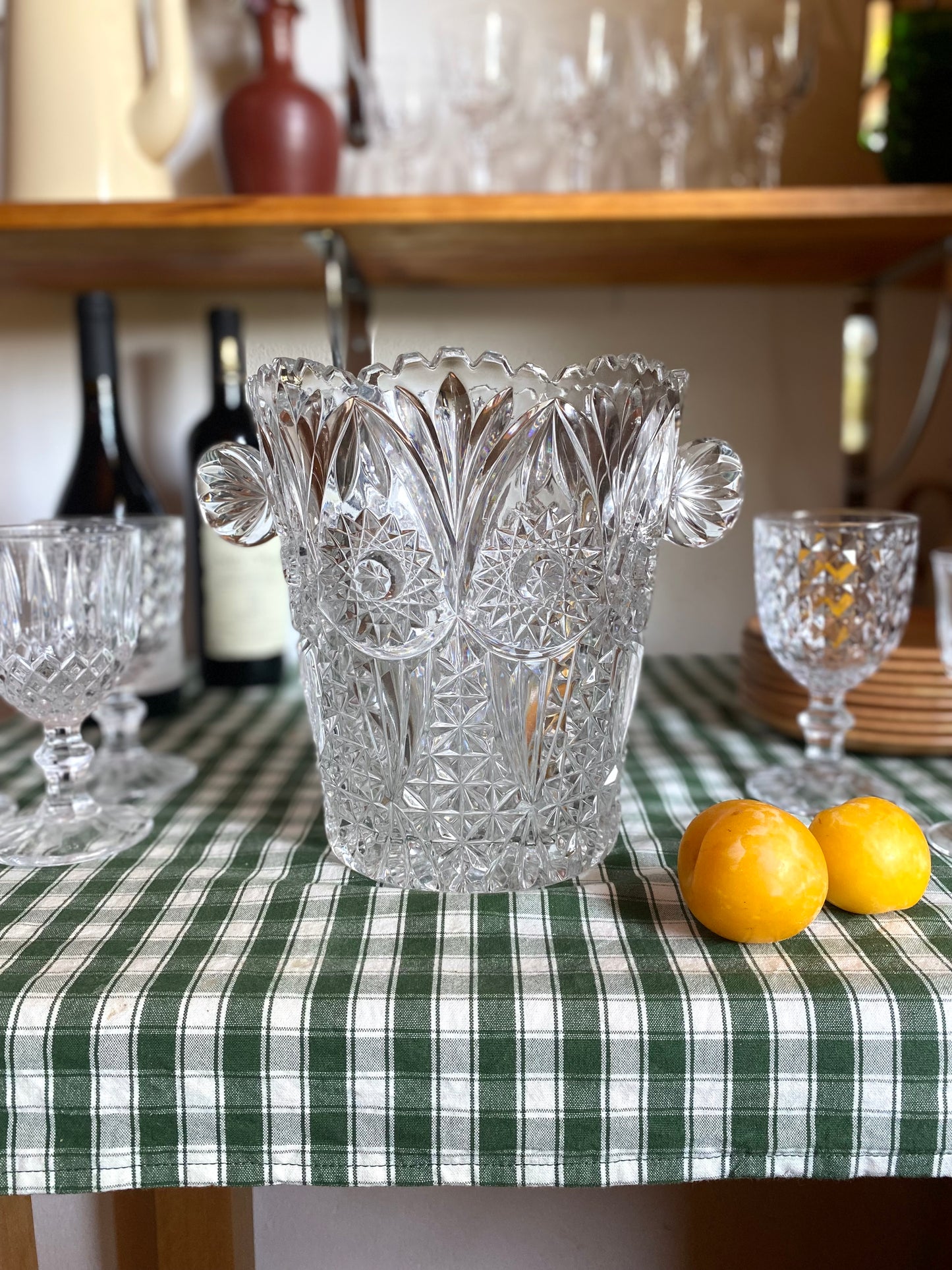 Seau à champagne en cristal