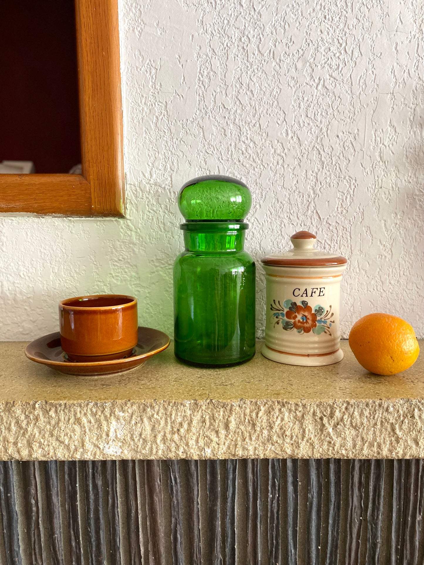 Pot d'apothicaire ancien vert