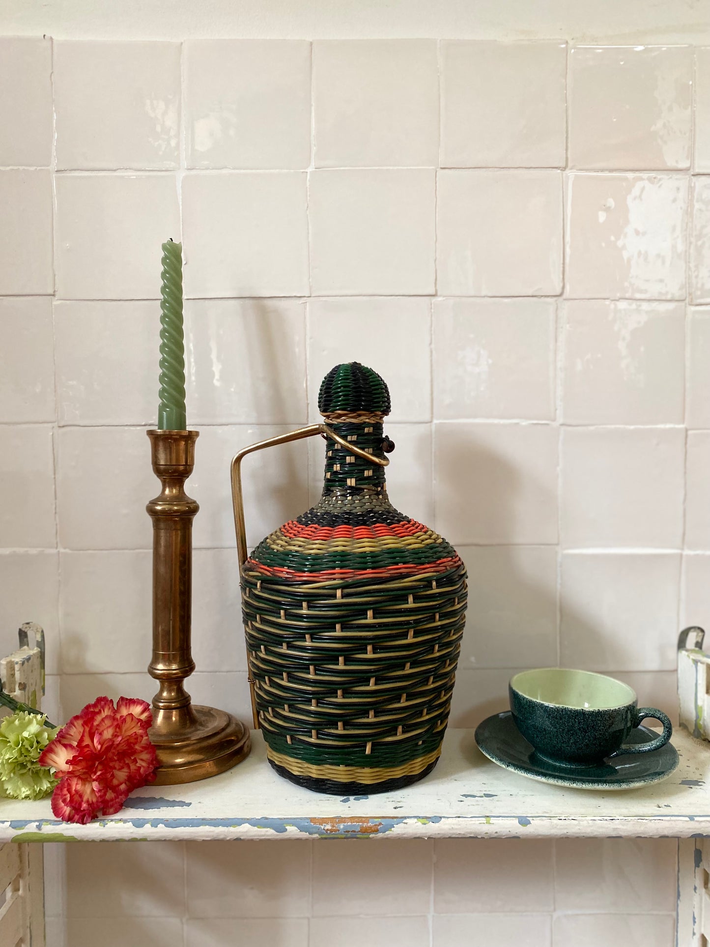 Dame Jeanne en scoubidou vintage