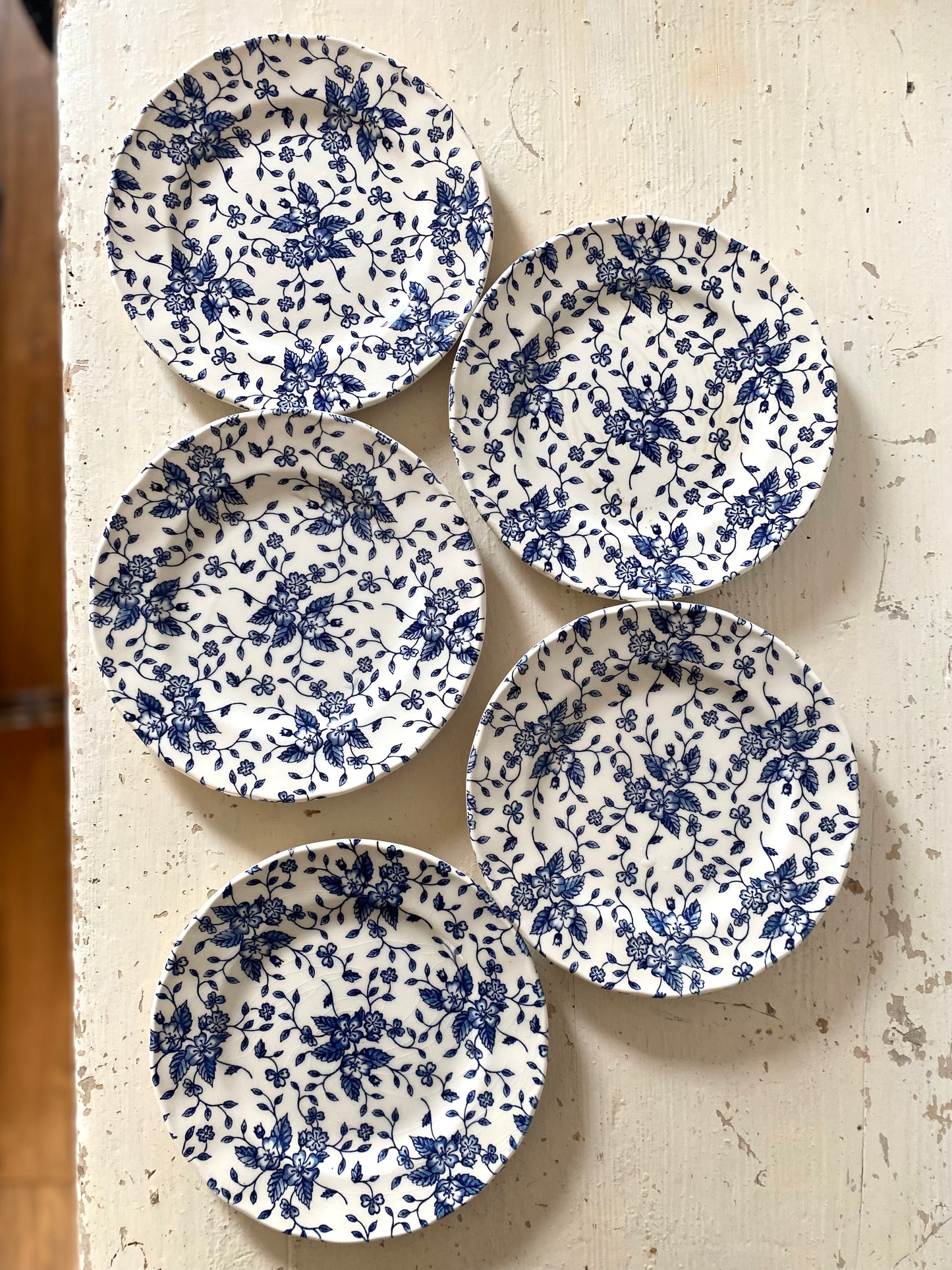 Assiettes à dessert en porcelaine ancienne anglaise