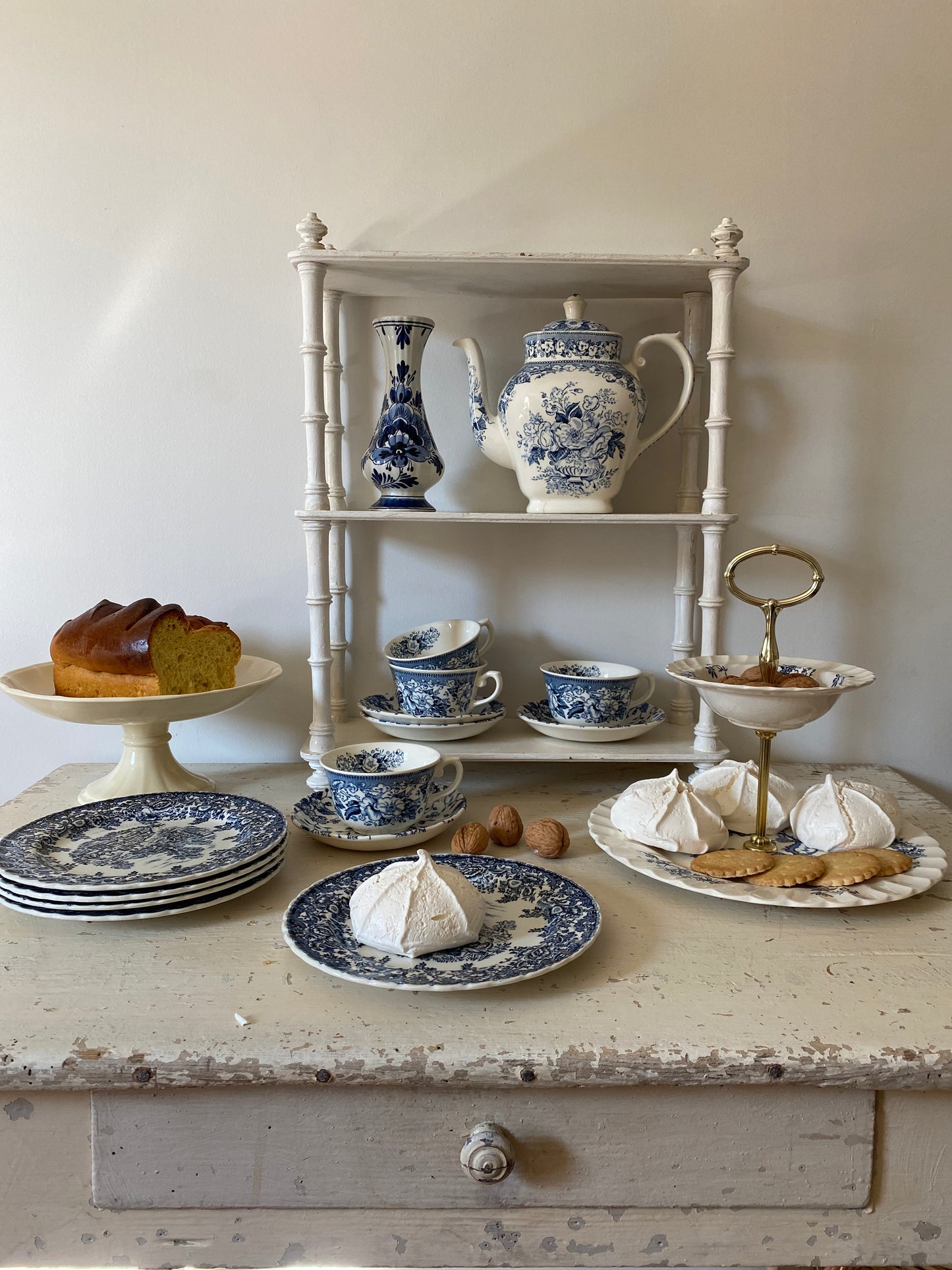 5 Assiettes à dessert en faïence Luneville