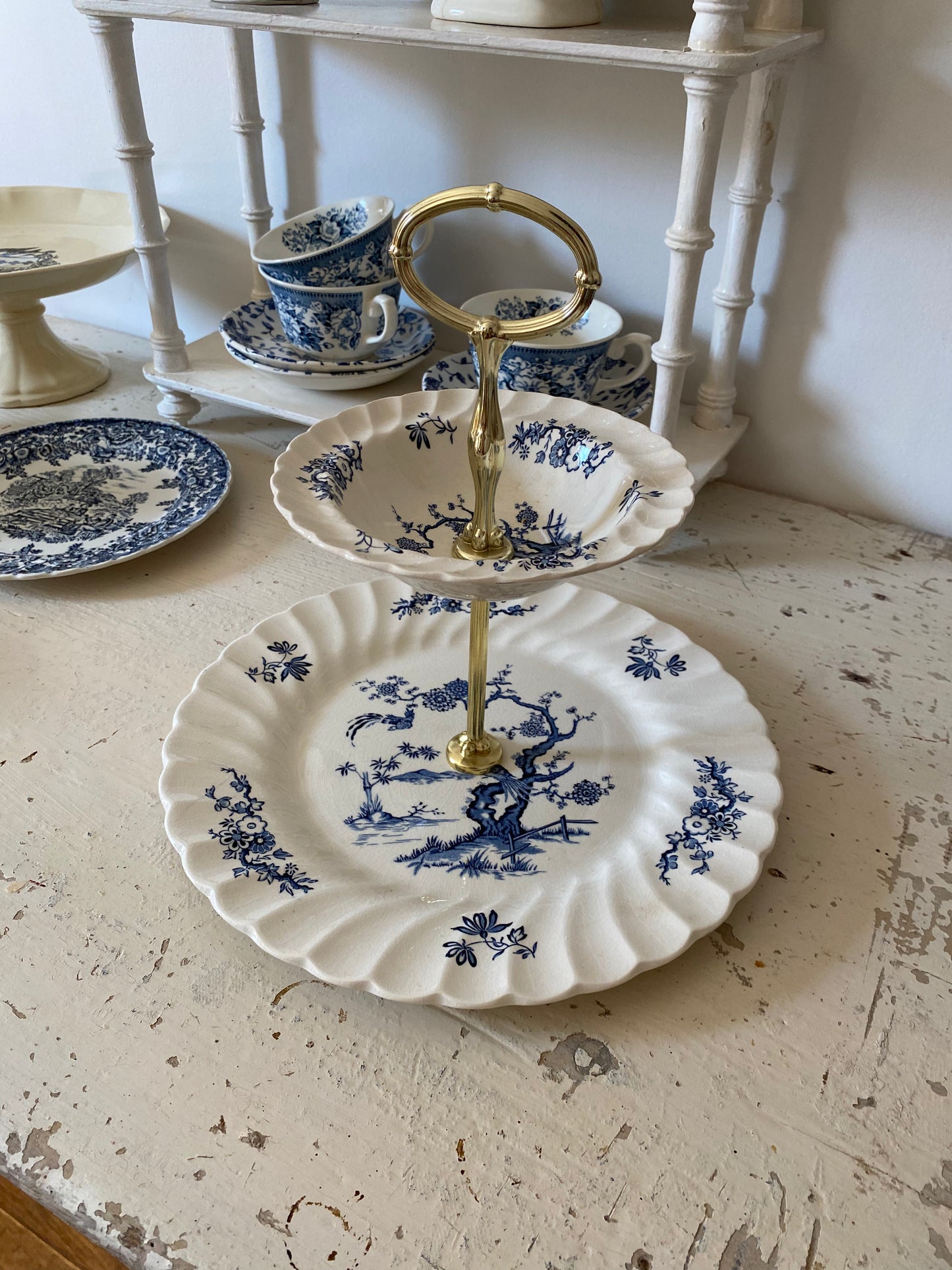 Serviteur muet en porcelaine ancienne anglaise