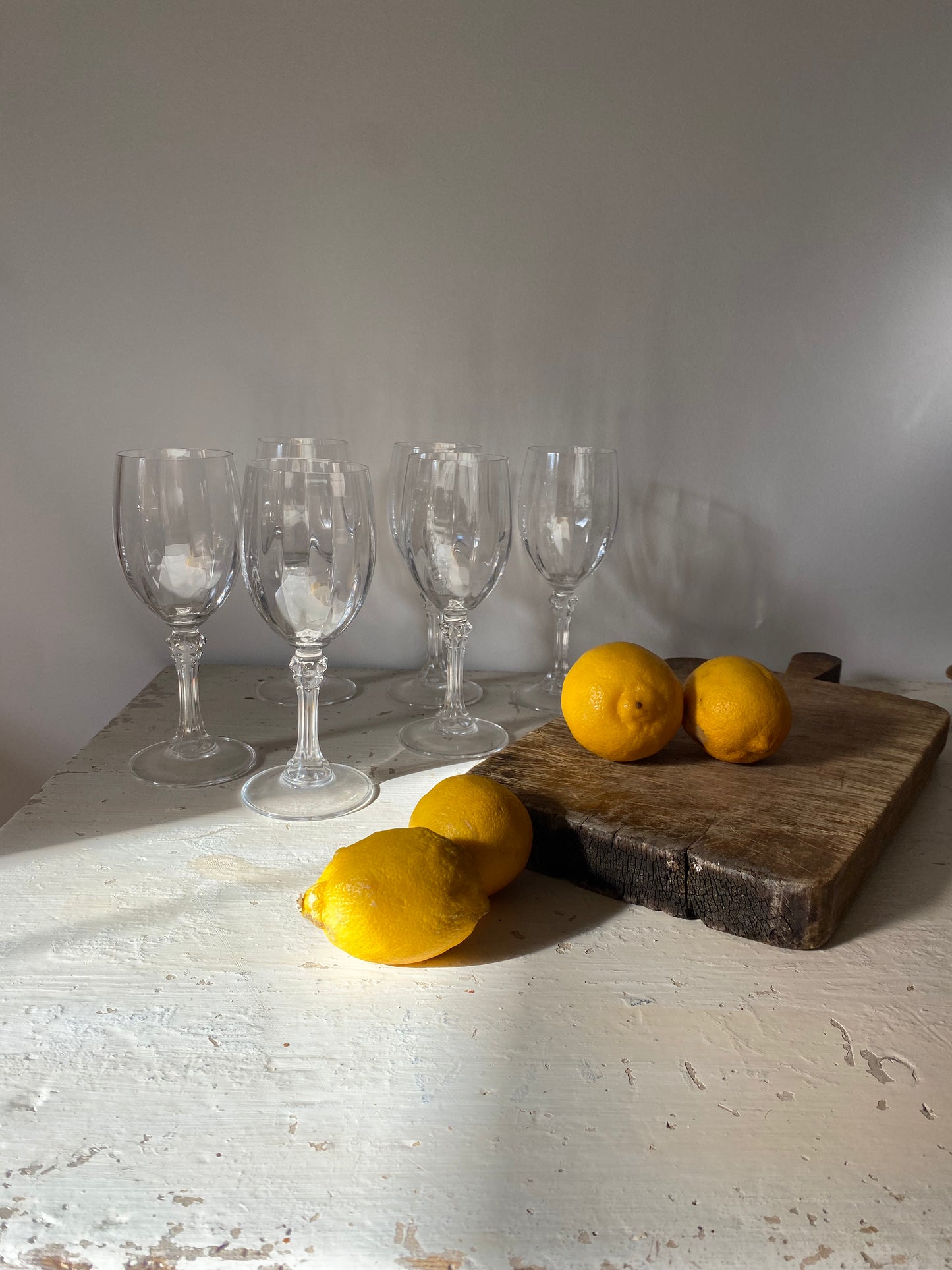6 verres en cristal à pan