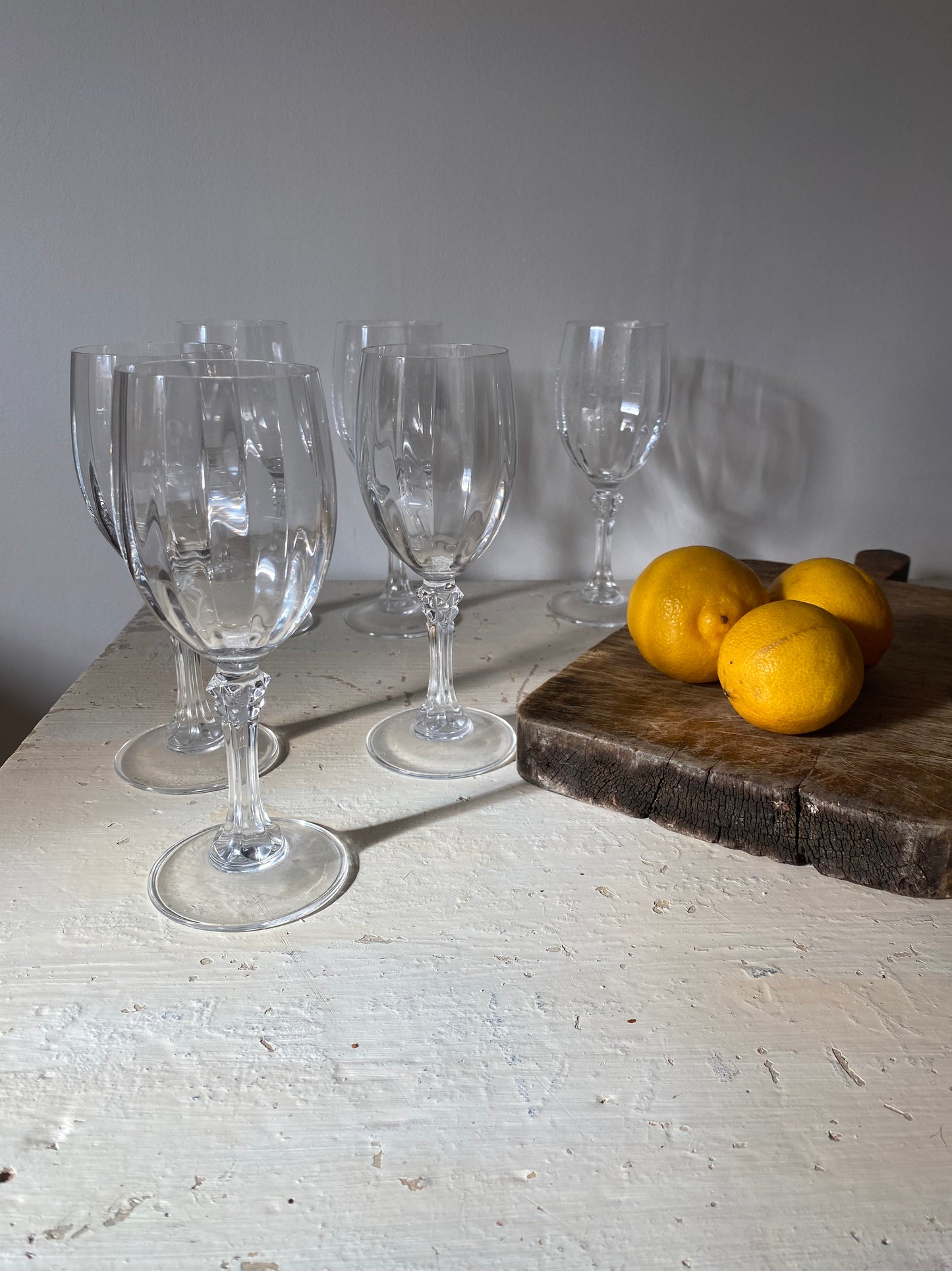 6 verres en cristal à pan