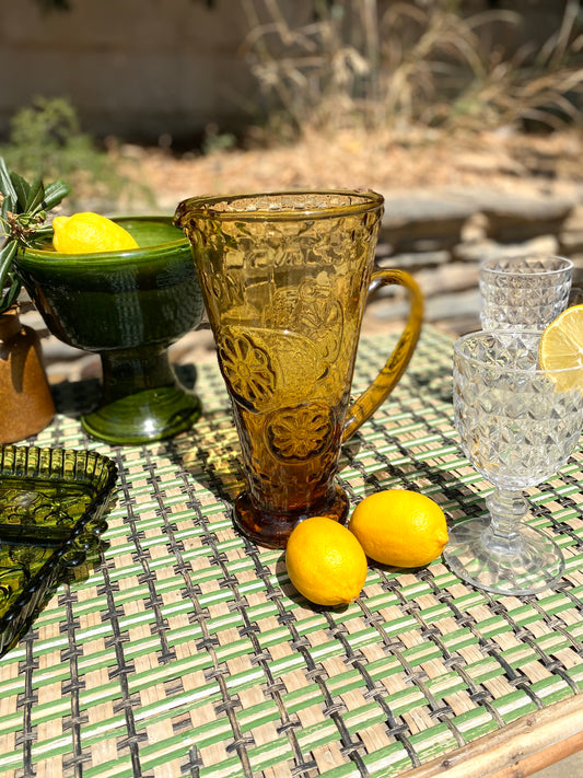 Carafe en verre ambré Citron