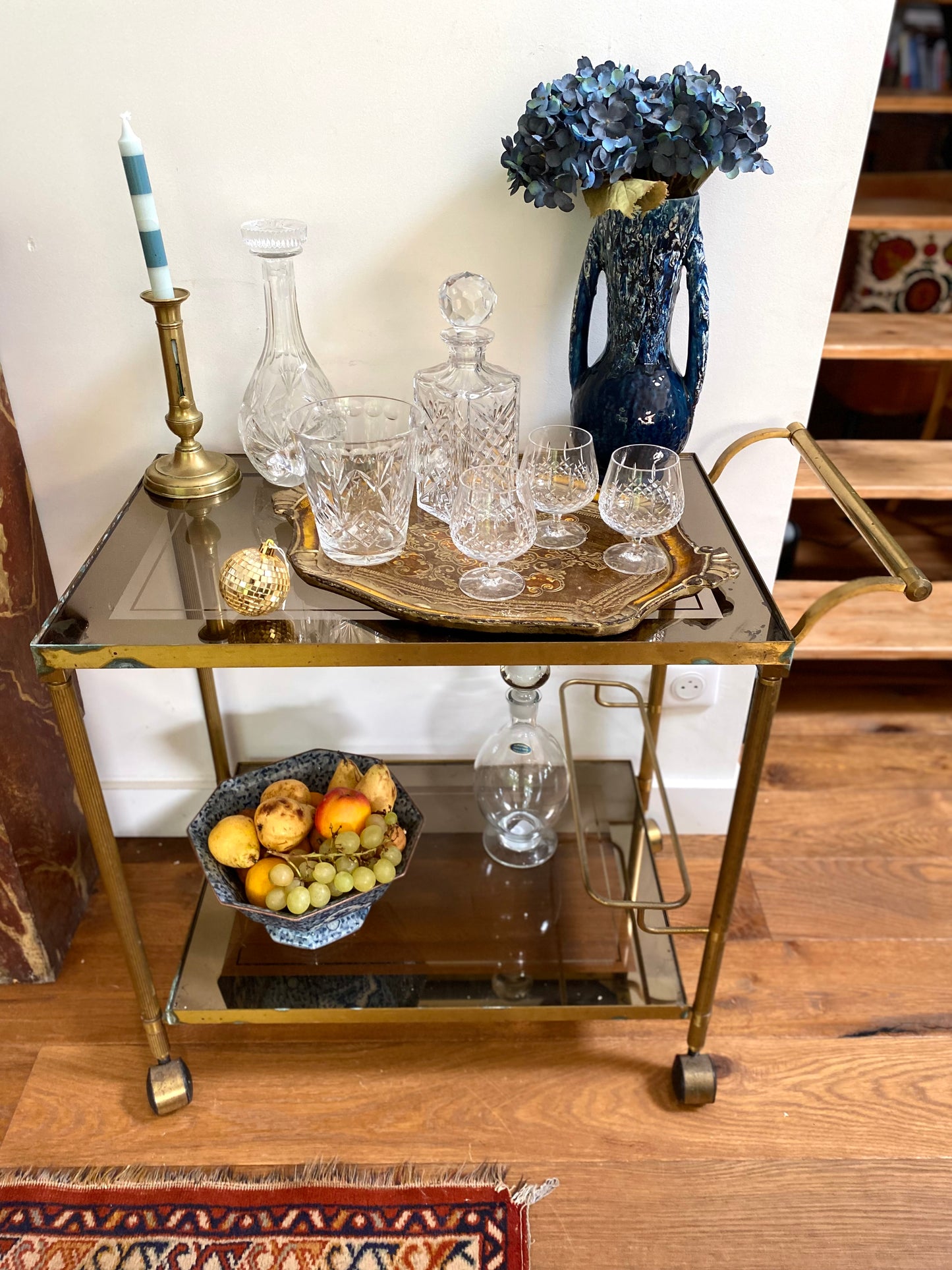 Service à liqueur en cristal écossais ancien d'exception