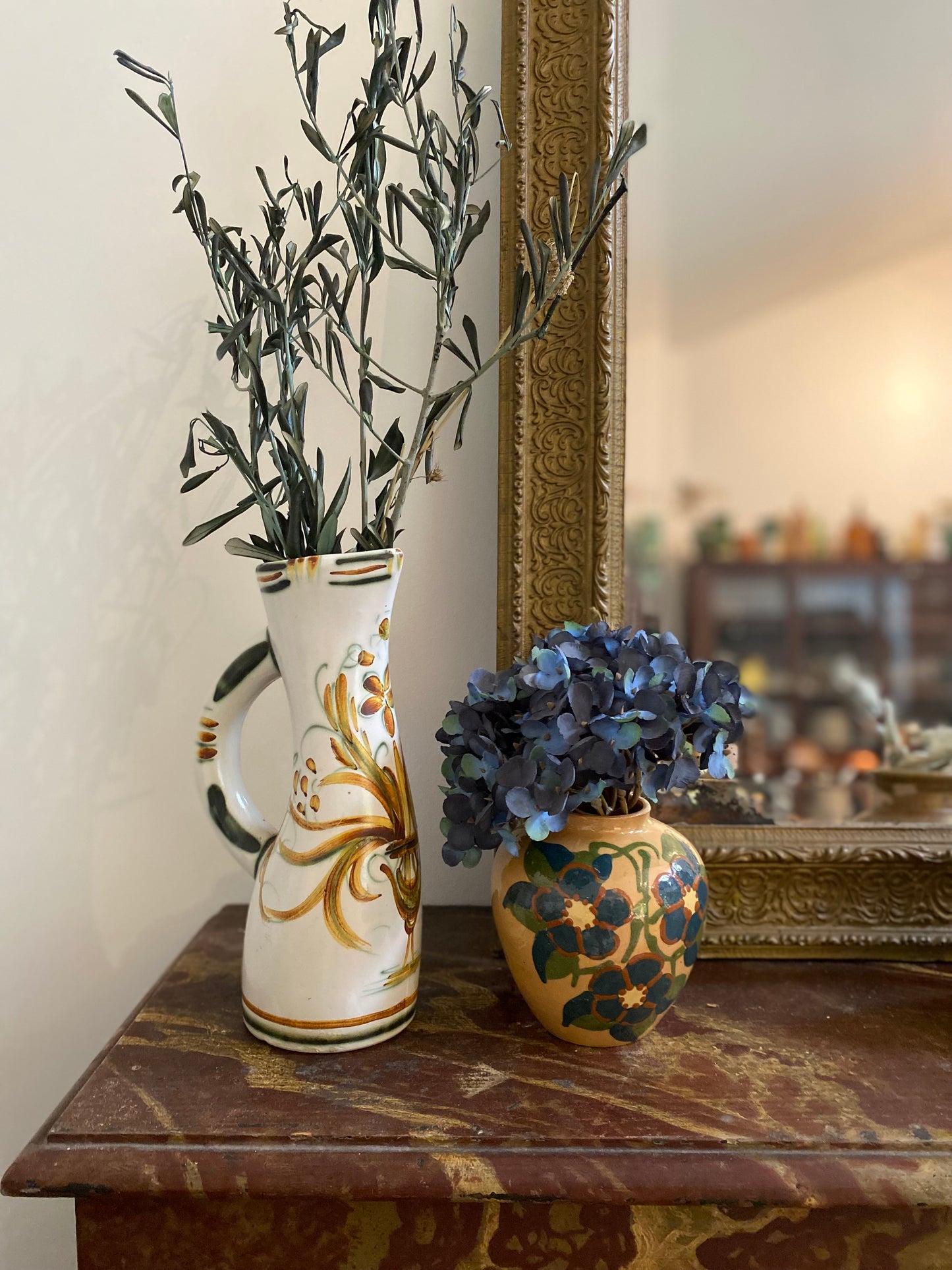 Vase boule jaune