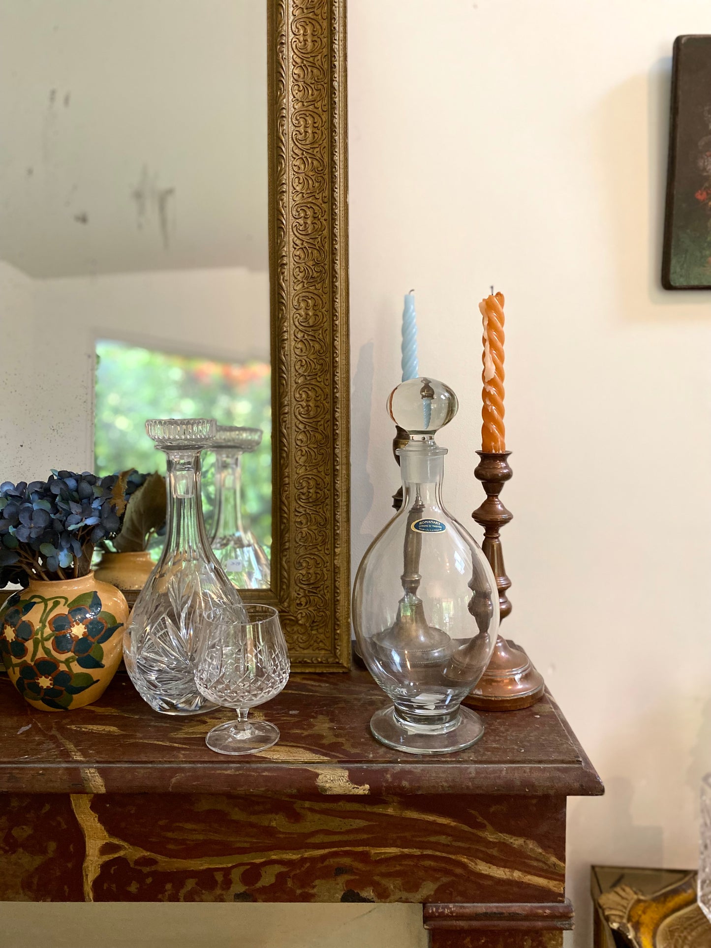 Carafe à liqueur en verre soufflé