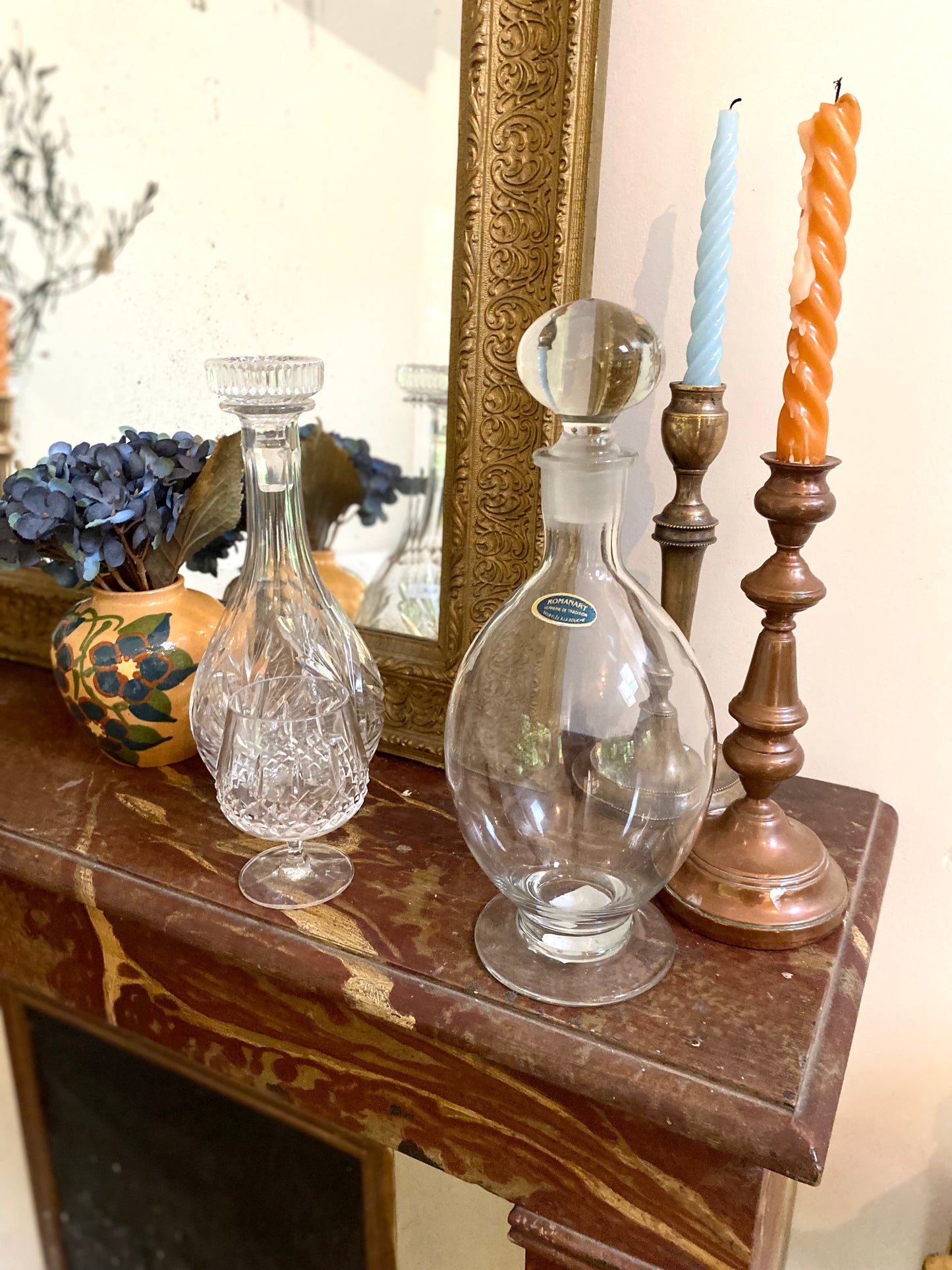 Carafe à liqueur en verre soufflé