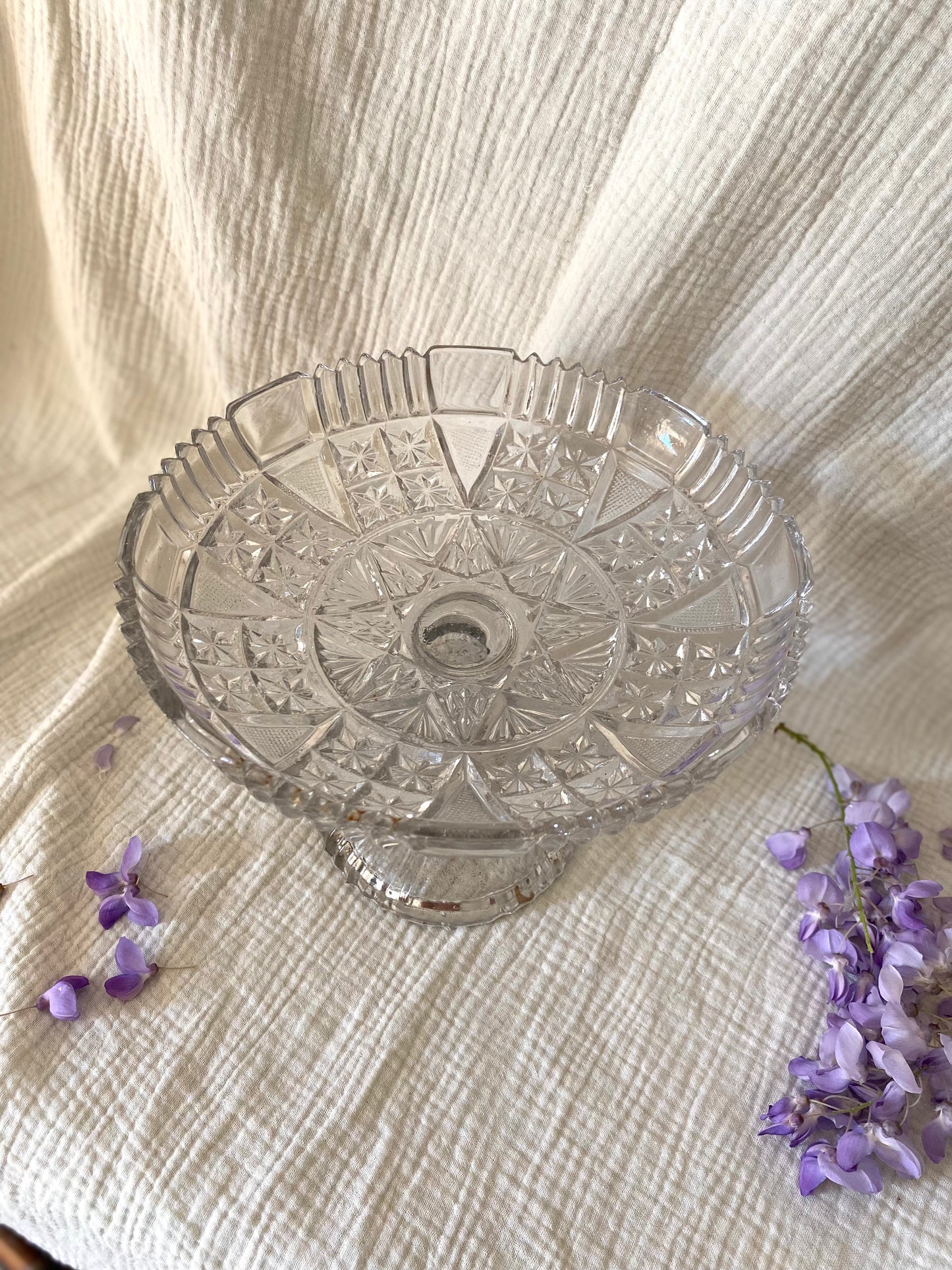 Compotier en Verre Moulé – 1940
