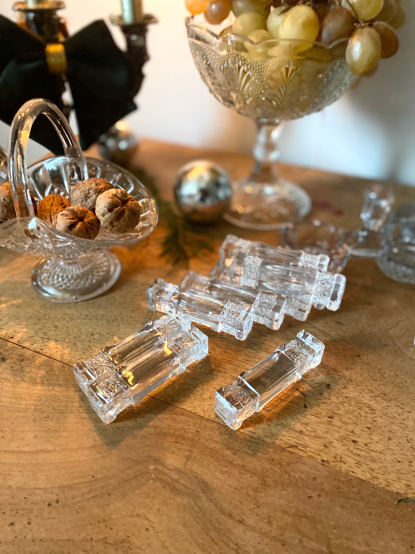 Porte-couteaux en cristal ancien