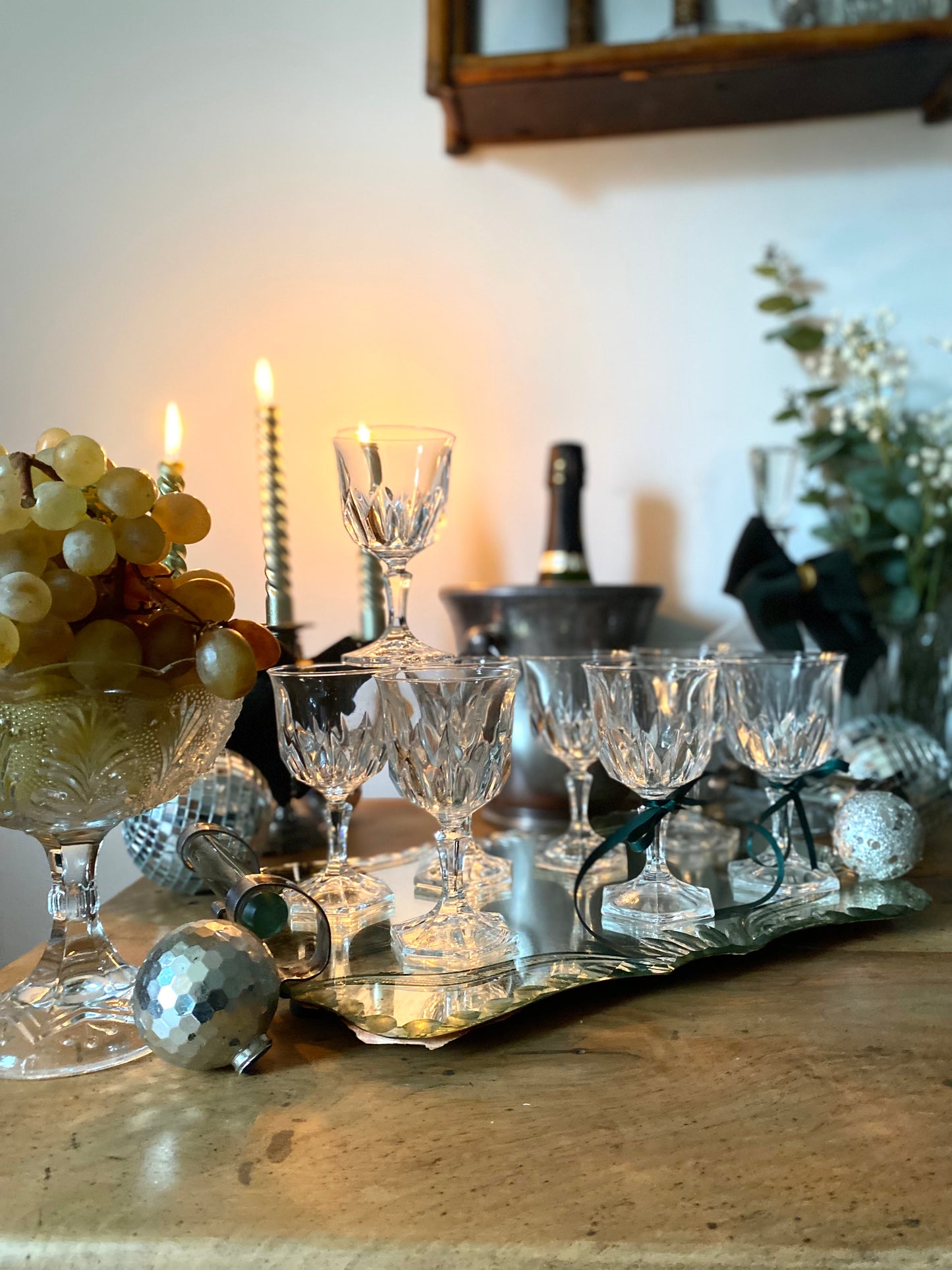 Service de verres en cristal taillé