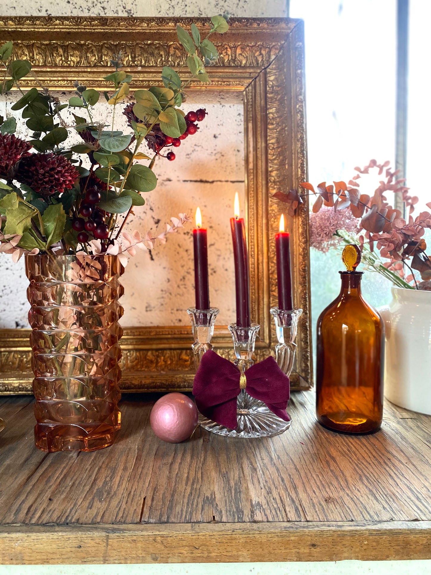 Vase Art Déco en Rosaline