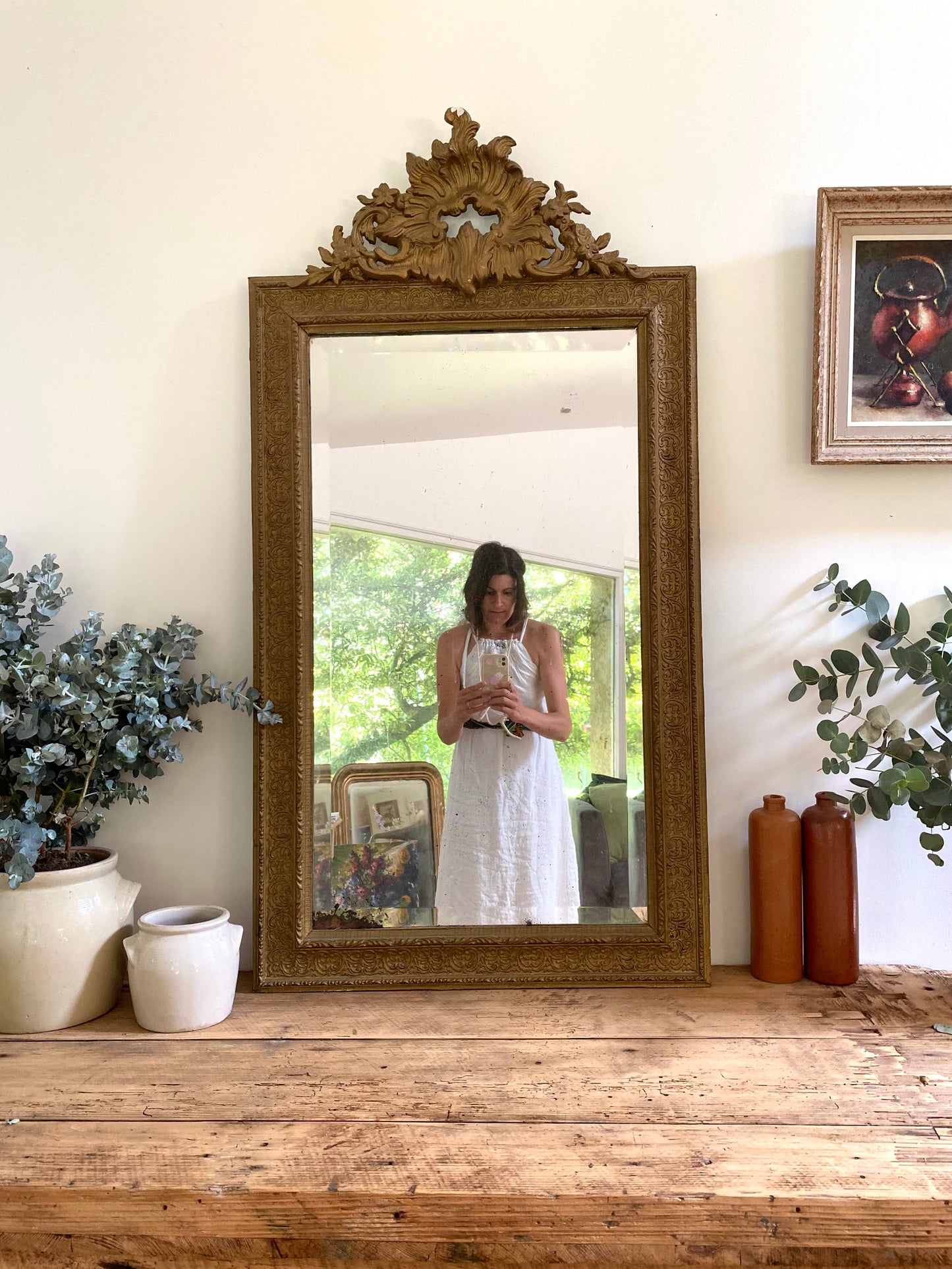 Grand miroir ancien baroque