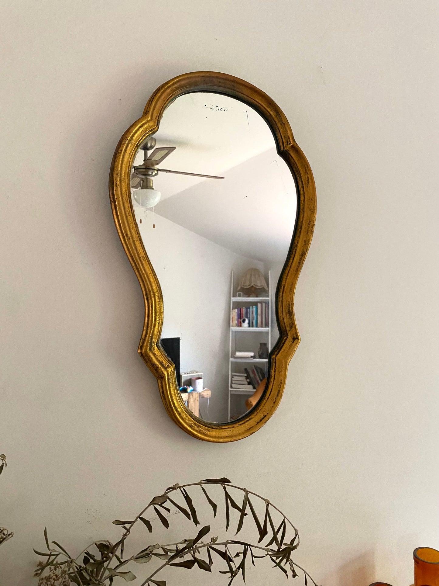 Miroir ancien de style rococo