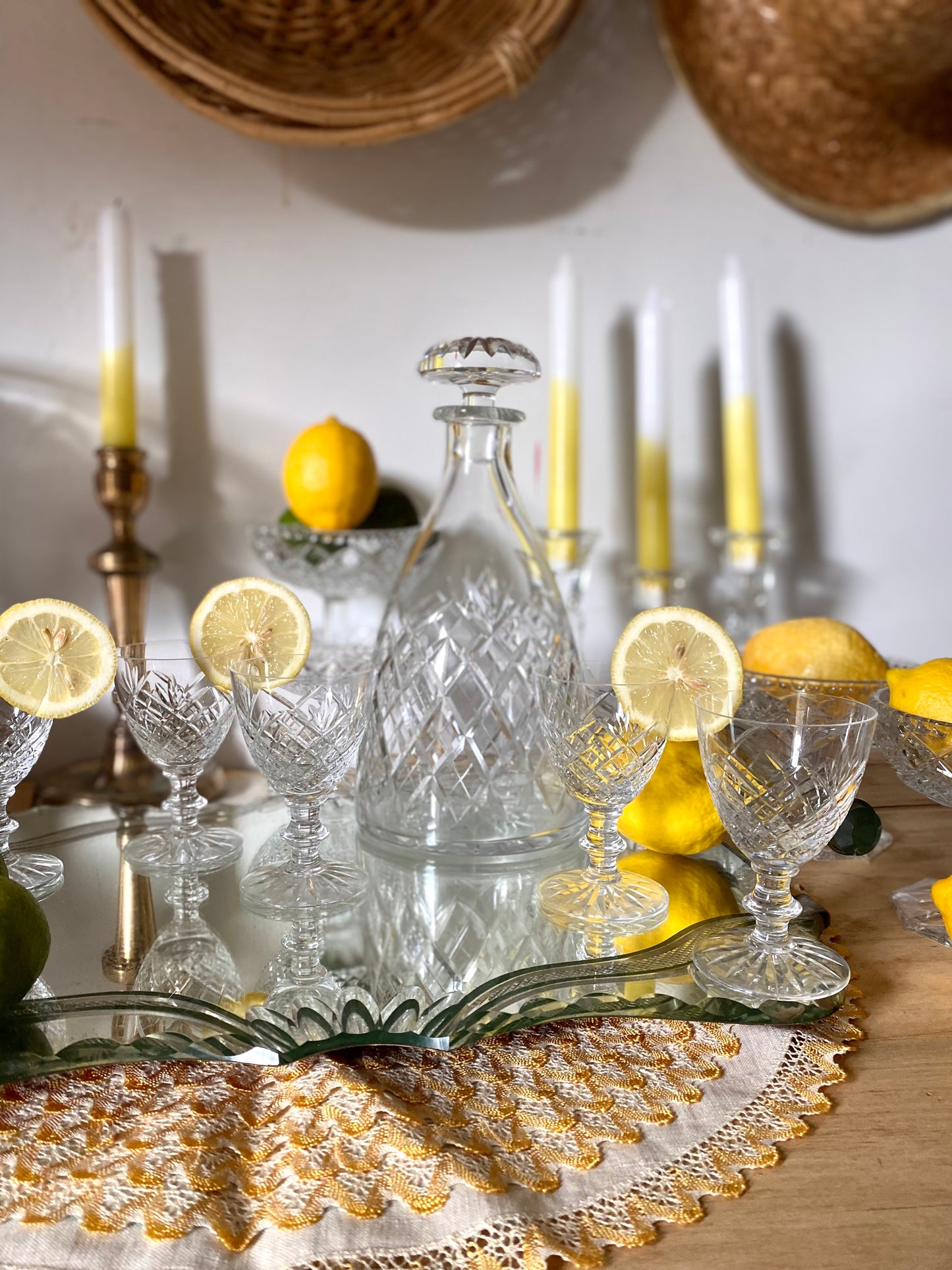 Service à digestif en cristal ancien