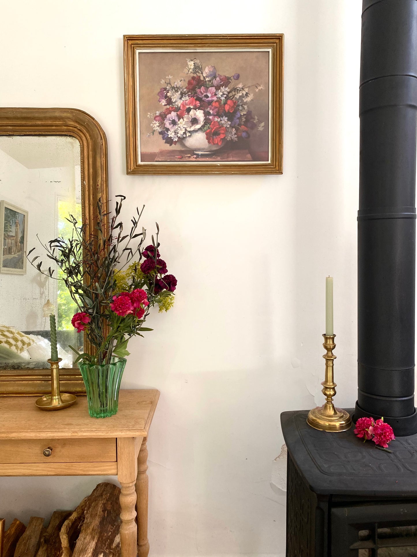Vase en verre vintage