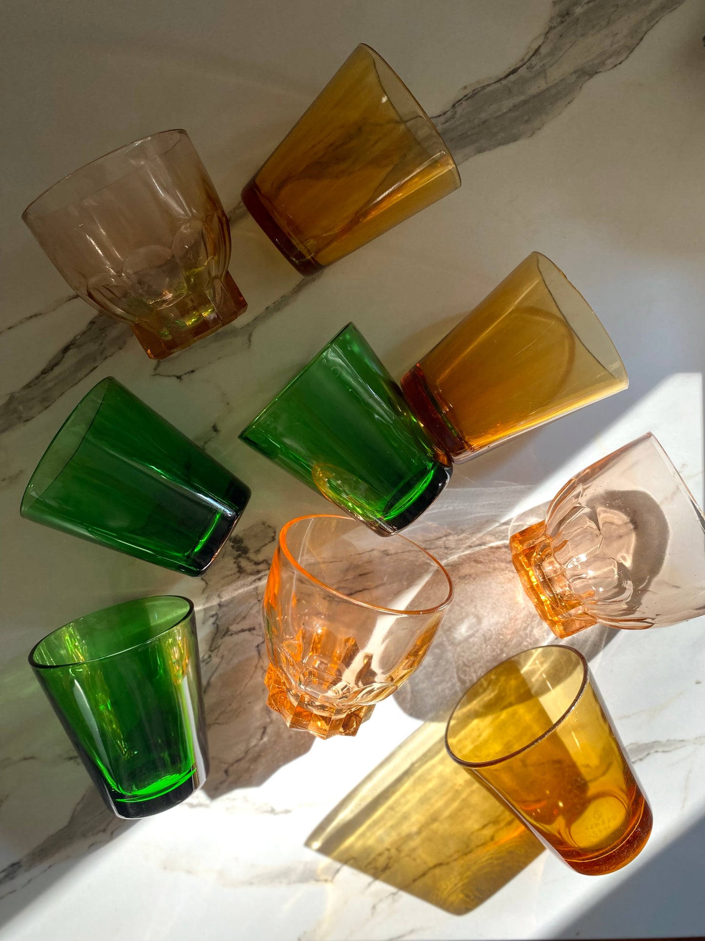 Service 9 petits verres vintage
