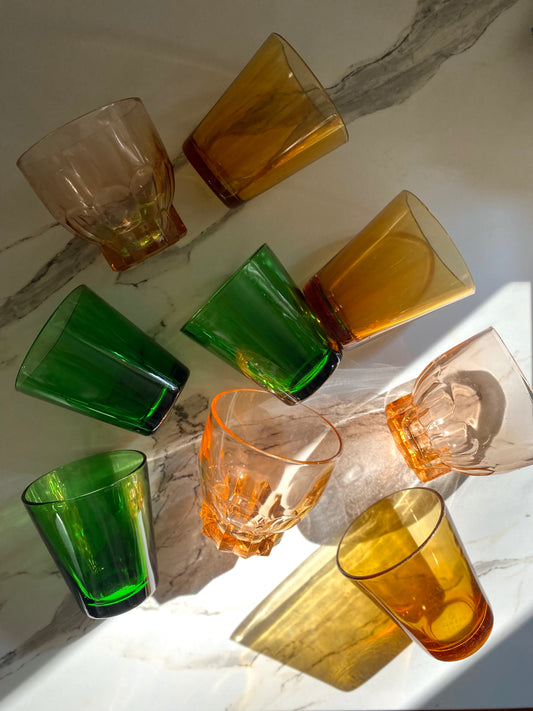 Service 9 petits verres vintage