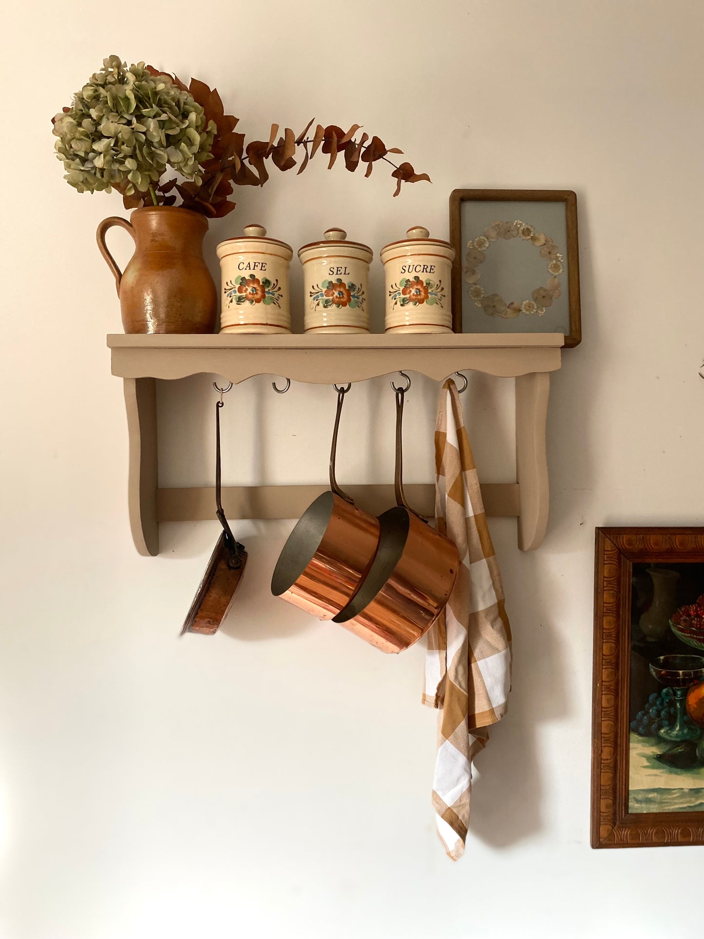 Étagère murale en bois ancien