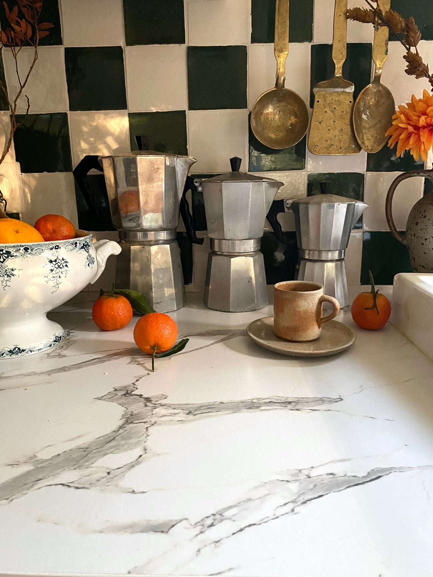 Trio de cafetière italienne vintage