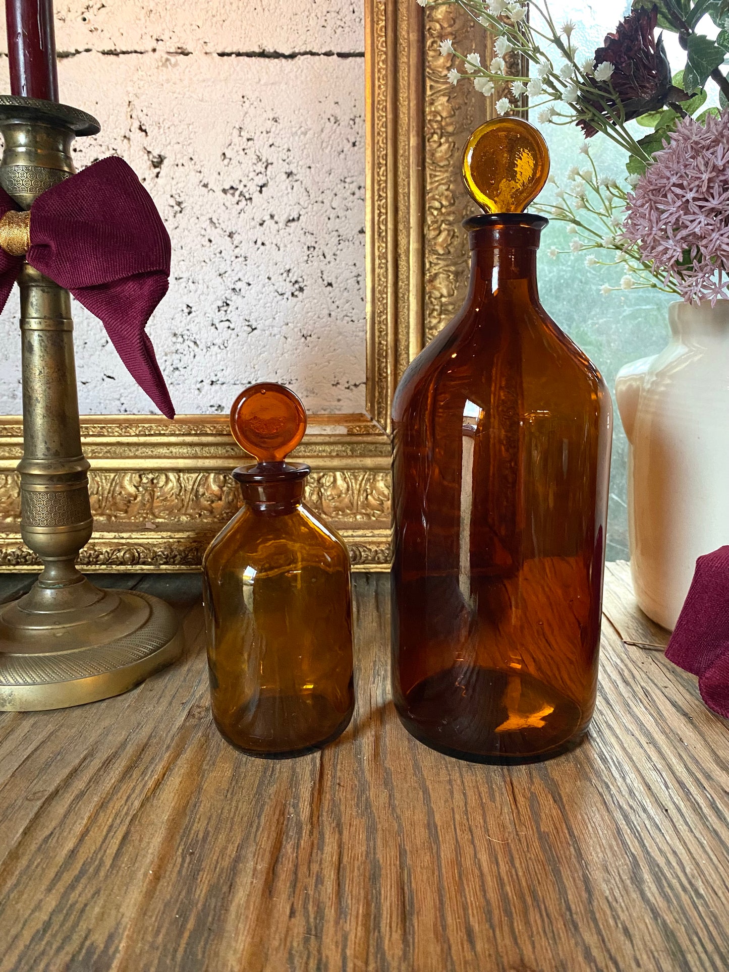 Duo de flacons d’apothicaire 1930