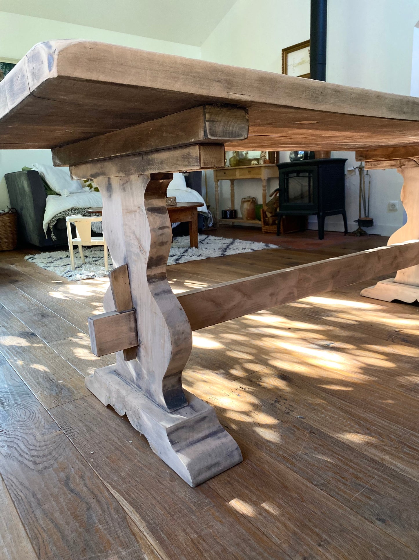 Table de ferme en bois massif ancien